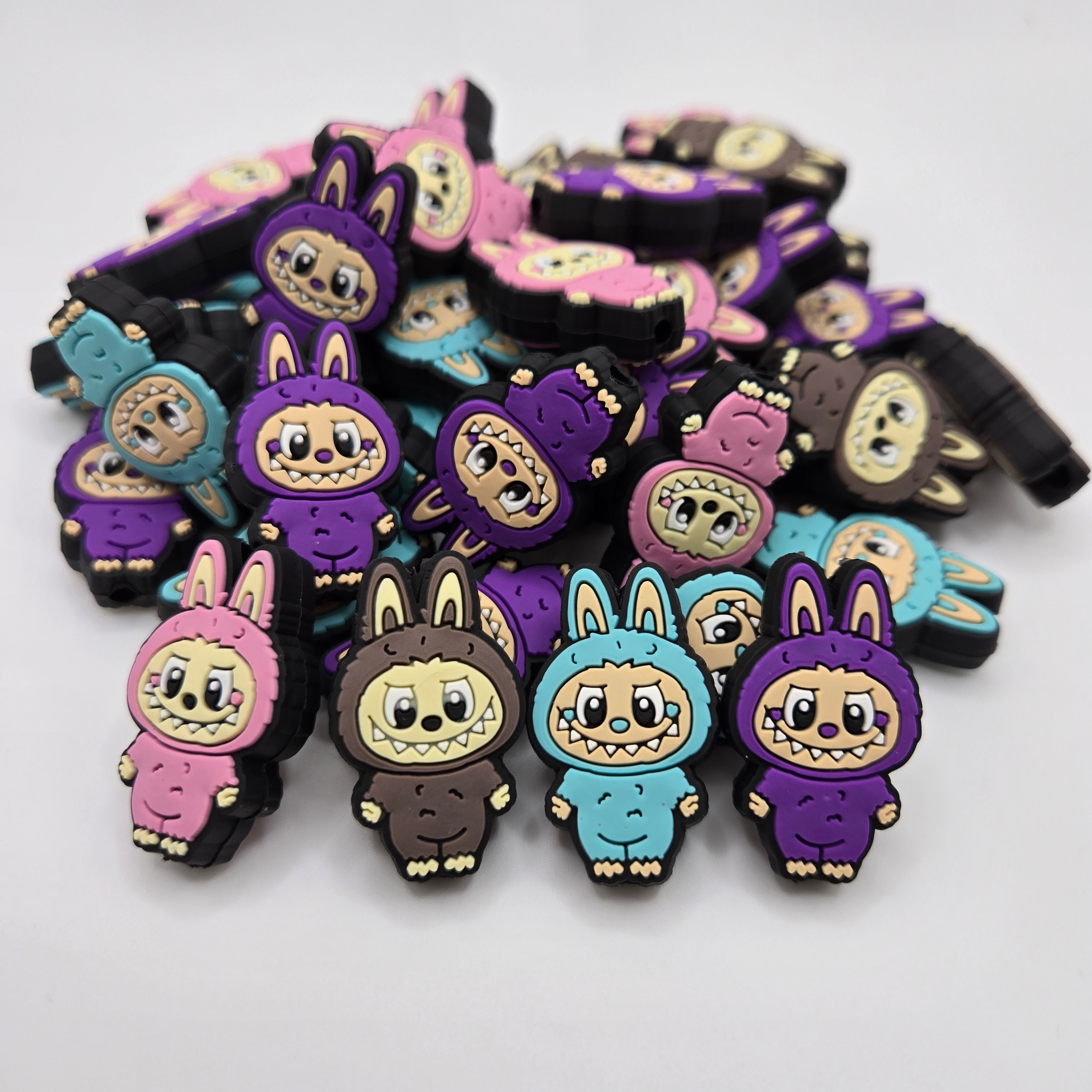 Labubu Focal Bead, Beads for Pens, Character Focal Bead, Labubu Monster Beads, Silicone Focal Bead, Crafts for Kids