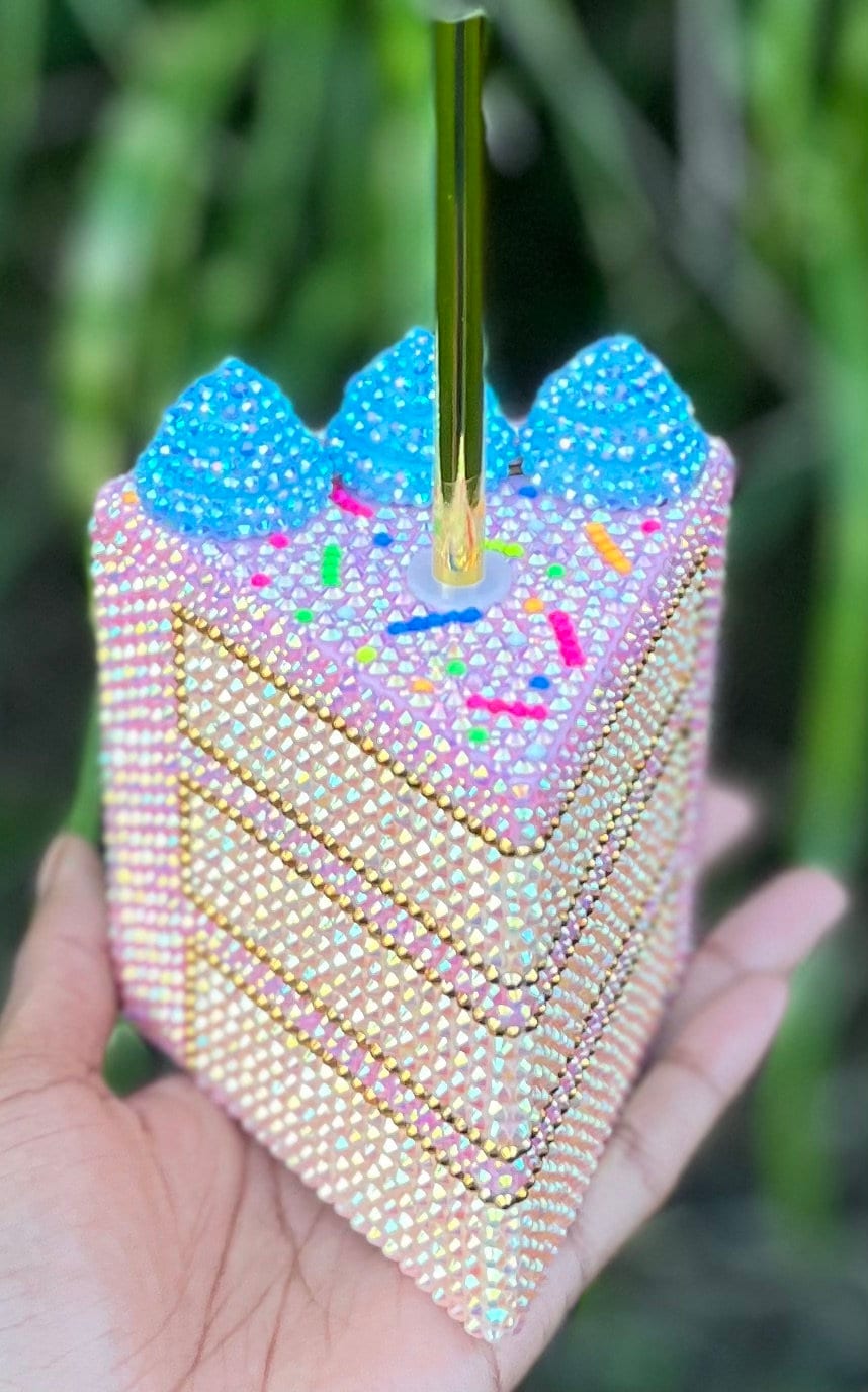 Rhinestone Cake Slice Tumbler