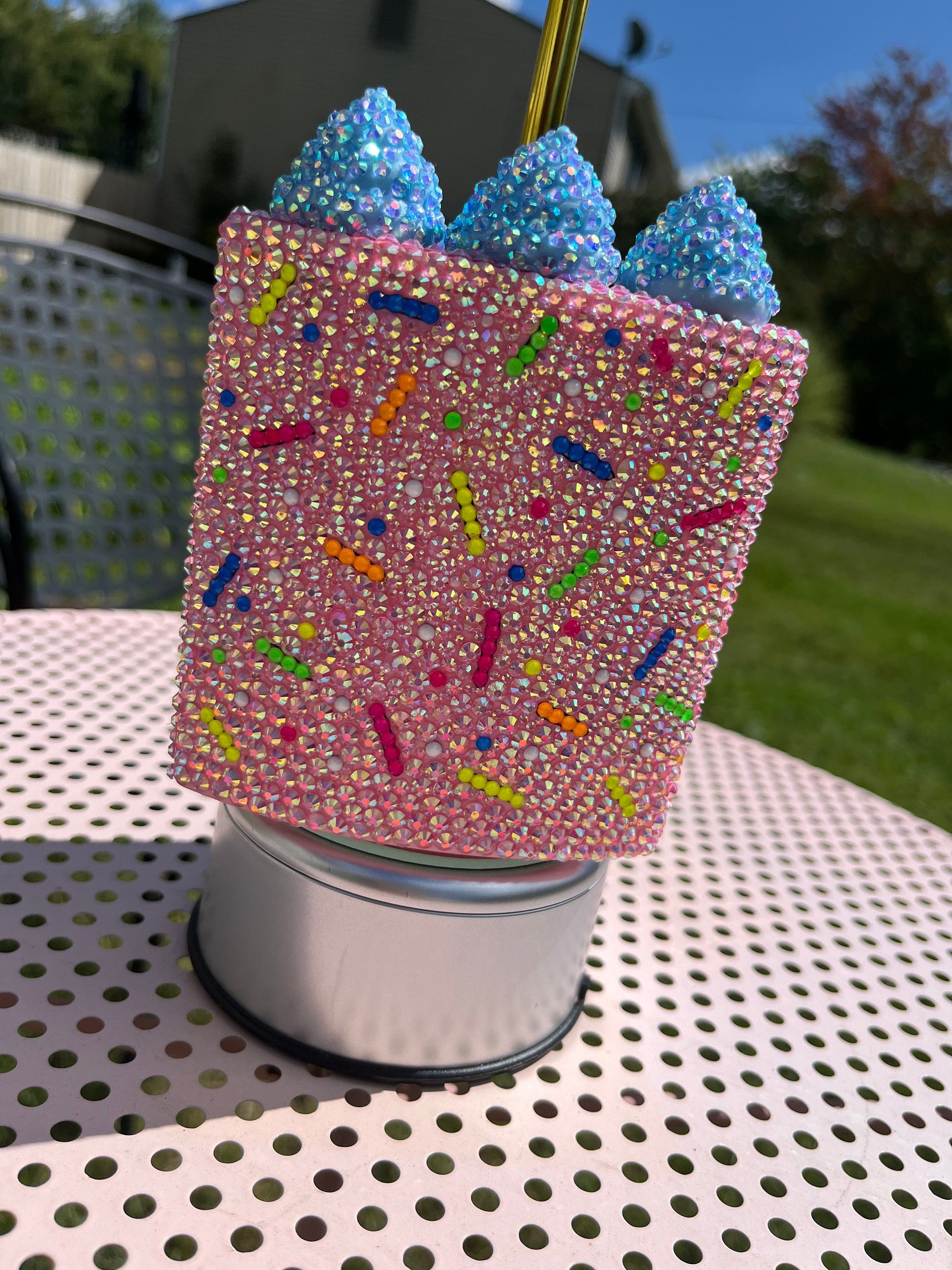 Rhinestone Cake Slice Tumbler