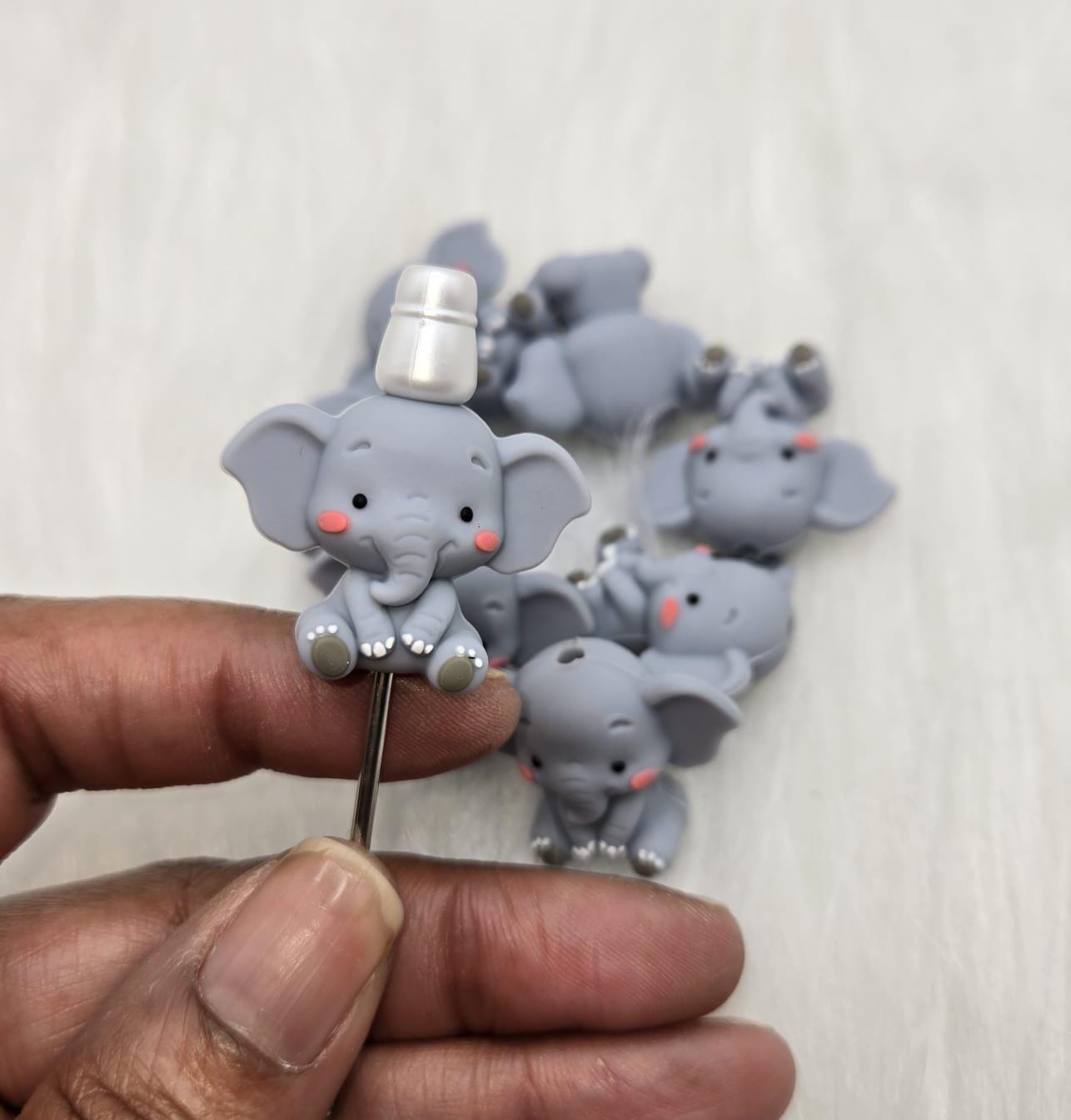 3D Focal Bead, Elephant Bead, 3D Animal Bead, Beads for Pens, Crafting Beads, Silicone Focal Beads, Silicone Animal Beads,