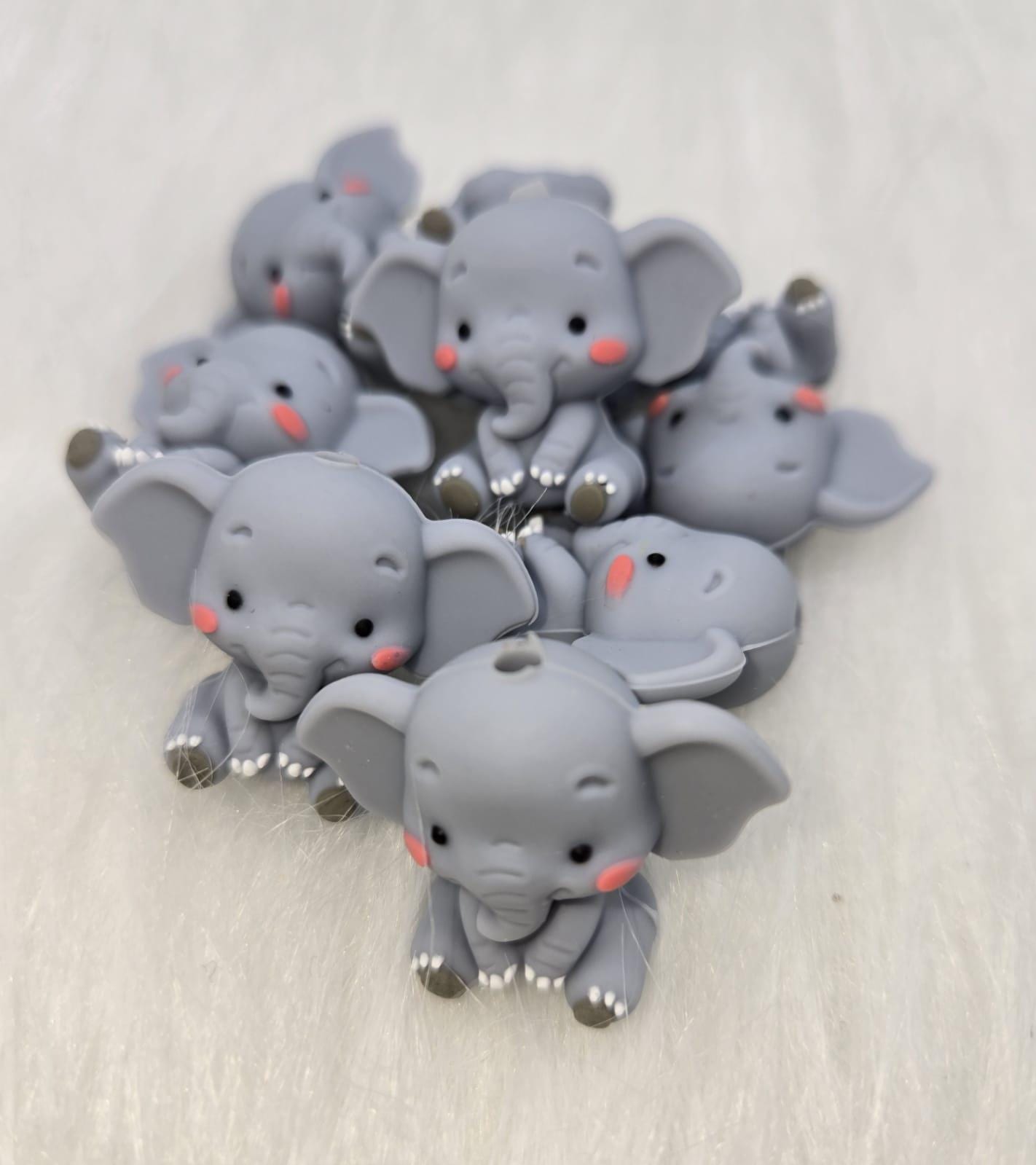 3D Focal Bead, Elephant Bead, 3D Animal Bead, Beads for Pens, Crafting Beads, Silicone Focal Beads, Silicone Animal Beads,