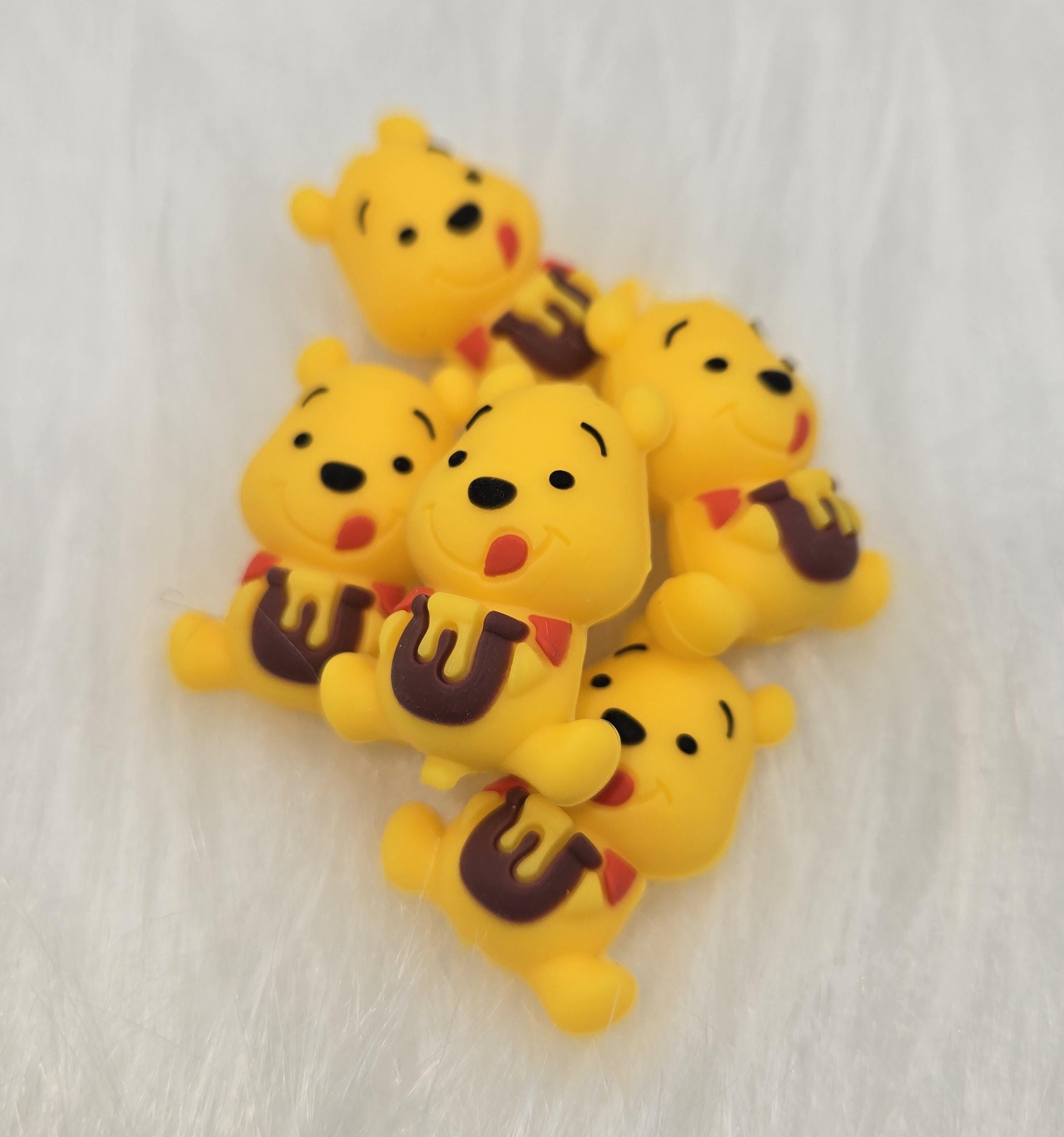 3D Focal Bead, Winnie Bear, Bear Focal Bead, Beads for Pens, Silicone Focal Bead, Character Bead, Cartoon Beads, Crafting Beads