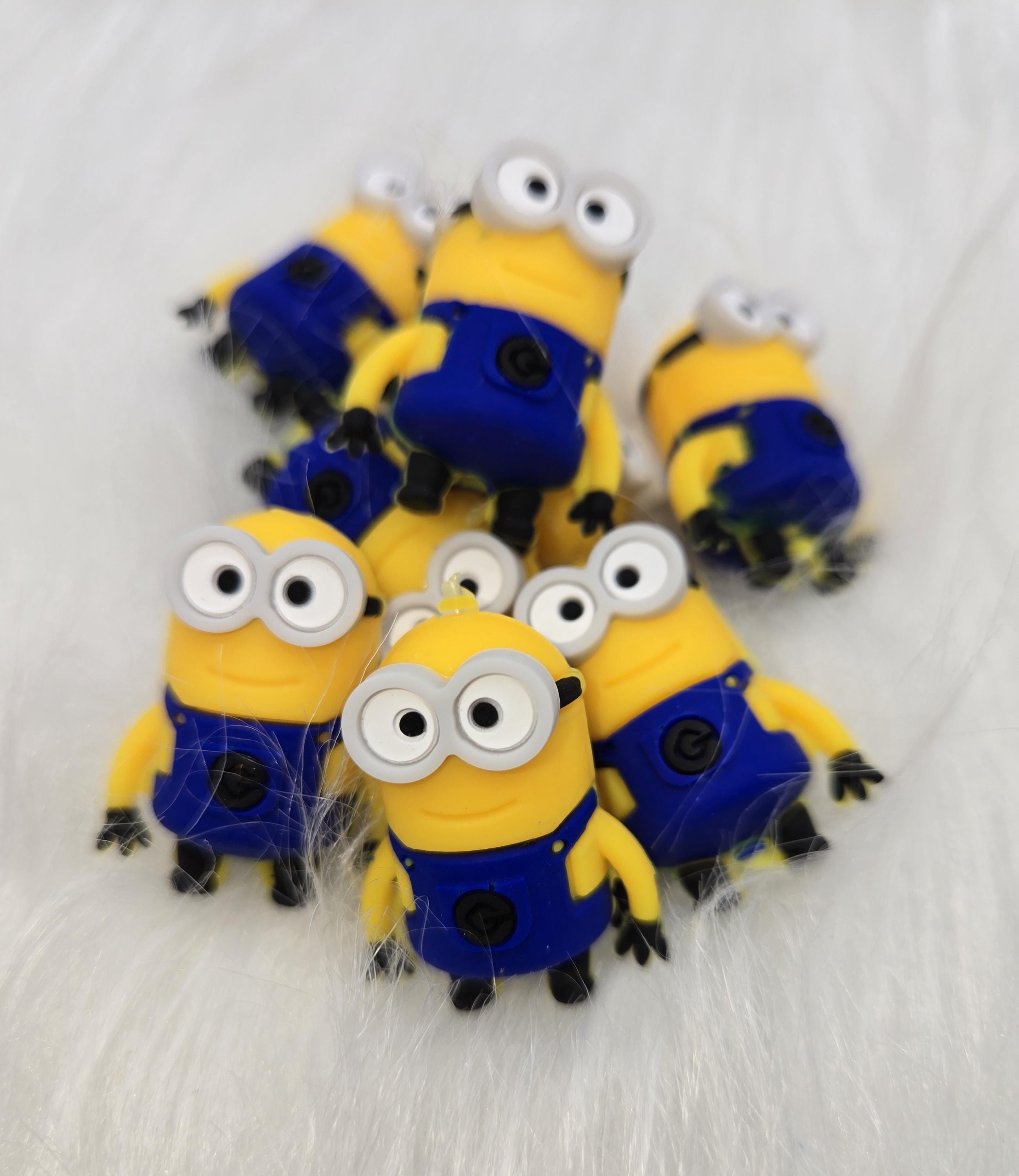 MiniOn Character, 3D Focal Bead, Food Grade Silicone Bead, Beadable Keychain, Beadable Pen, Character Bead, Crafting Beads