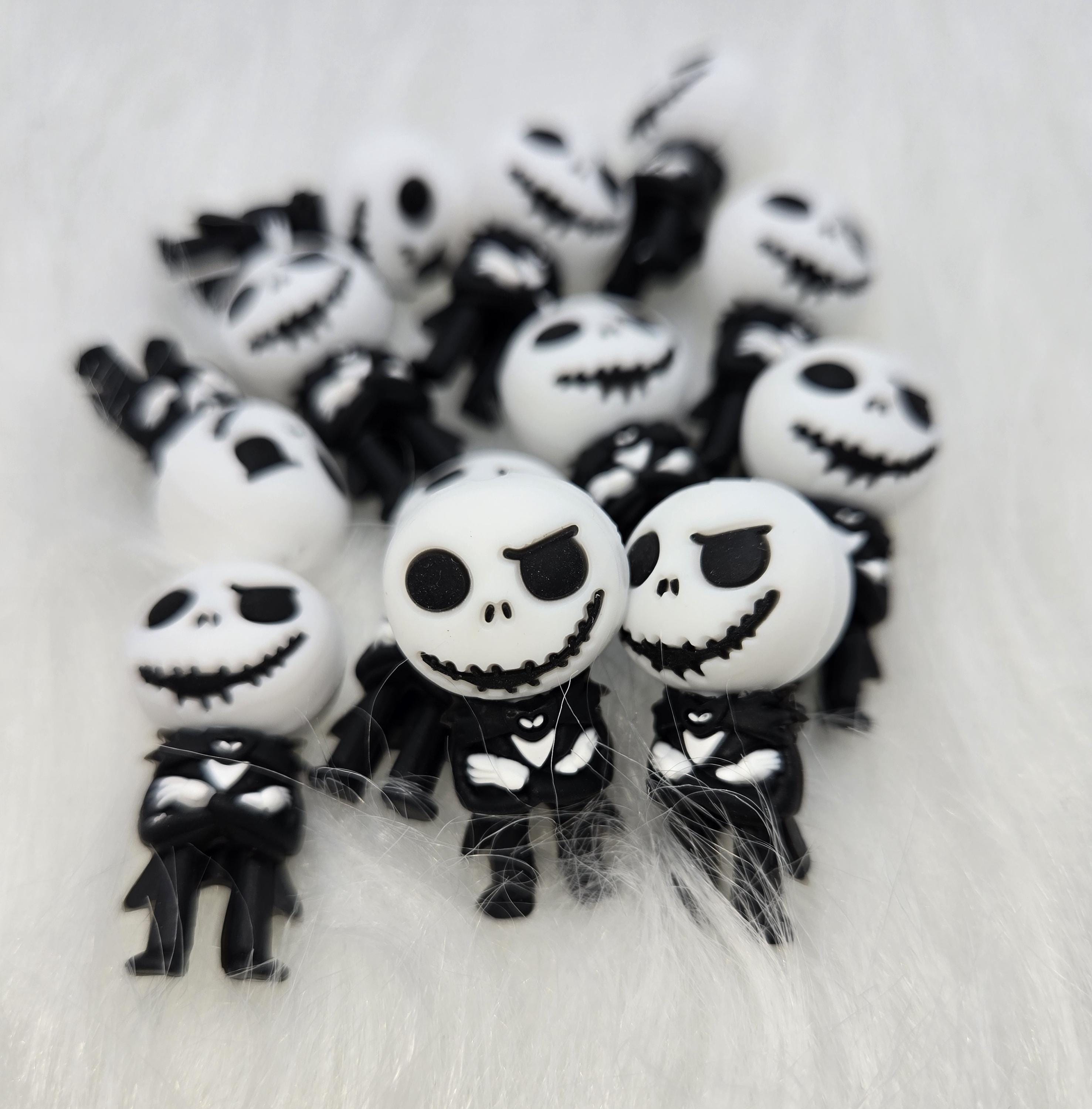 3D Focal Bead, Skeleton Focal Bead, Halloween Focal Bead, Christmas Focal Bead, Silicone Bead, Beads for Pen, Character Bead, Crafting Beads