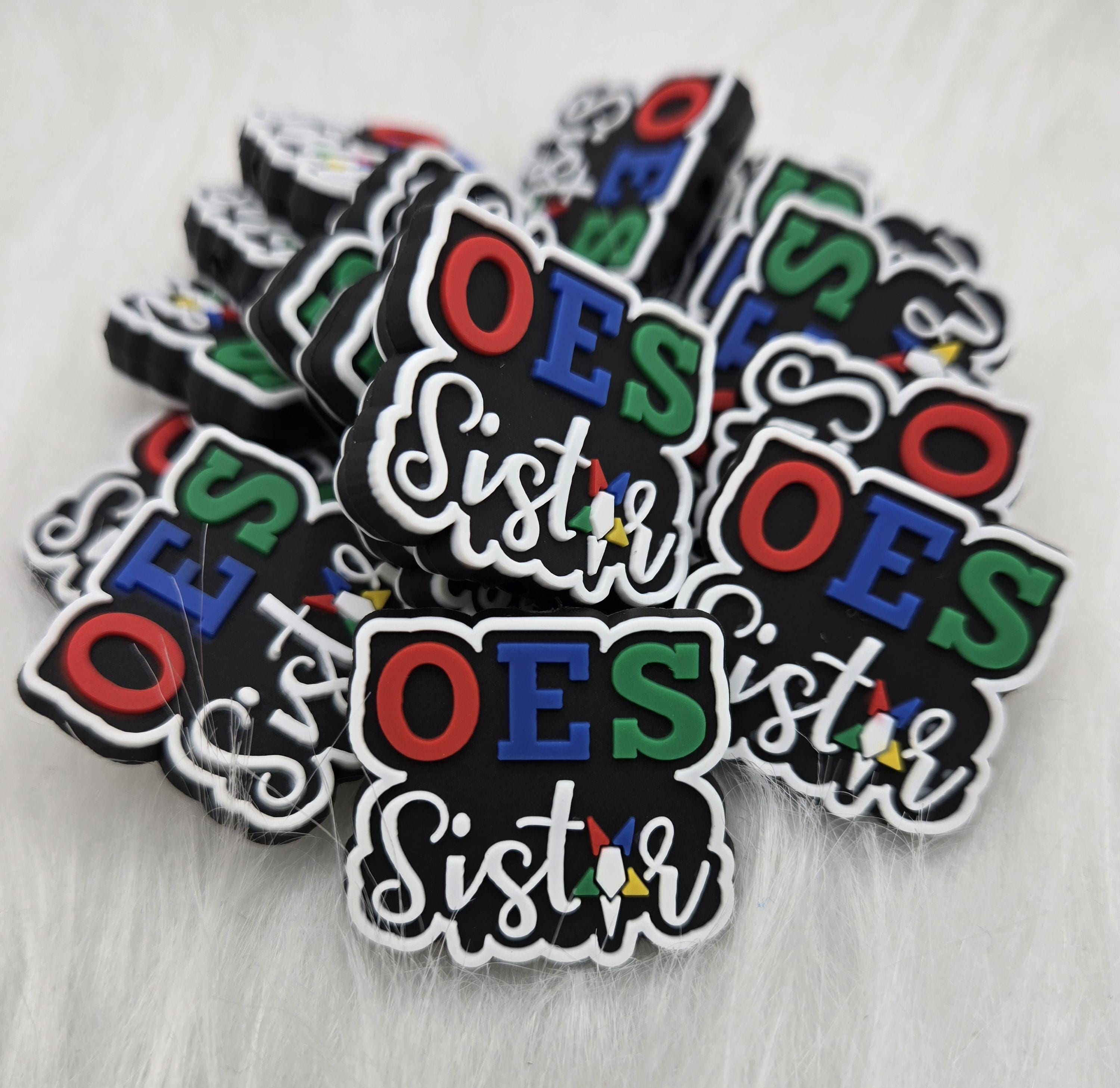Order of the Eastern Star Focal Bead, OES Bead, Food Grade Silicone Bead, Beadable Keychain, Beadable Pen, Gifts for Her