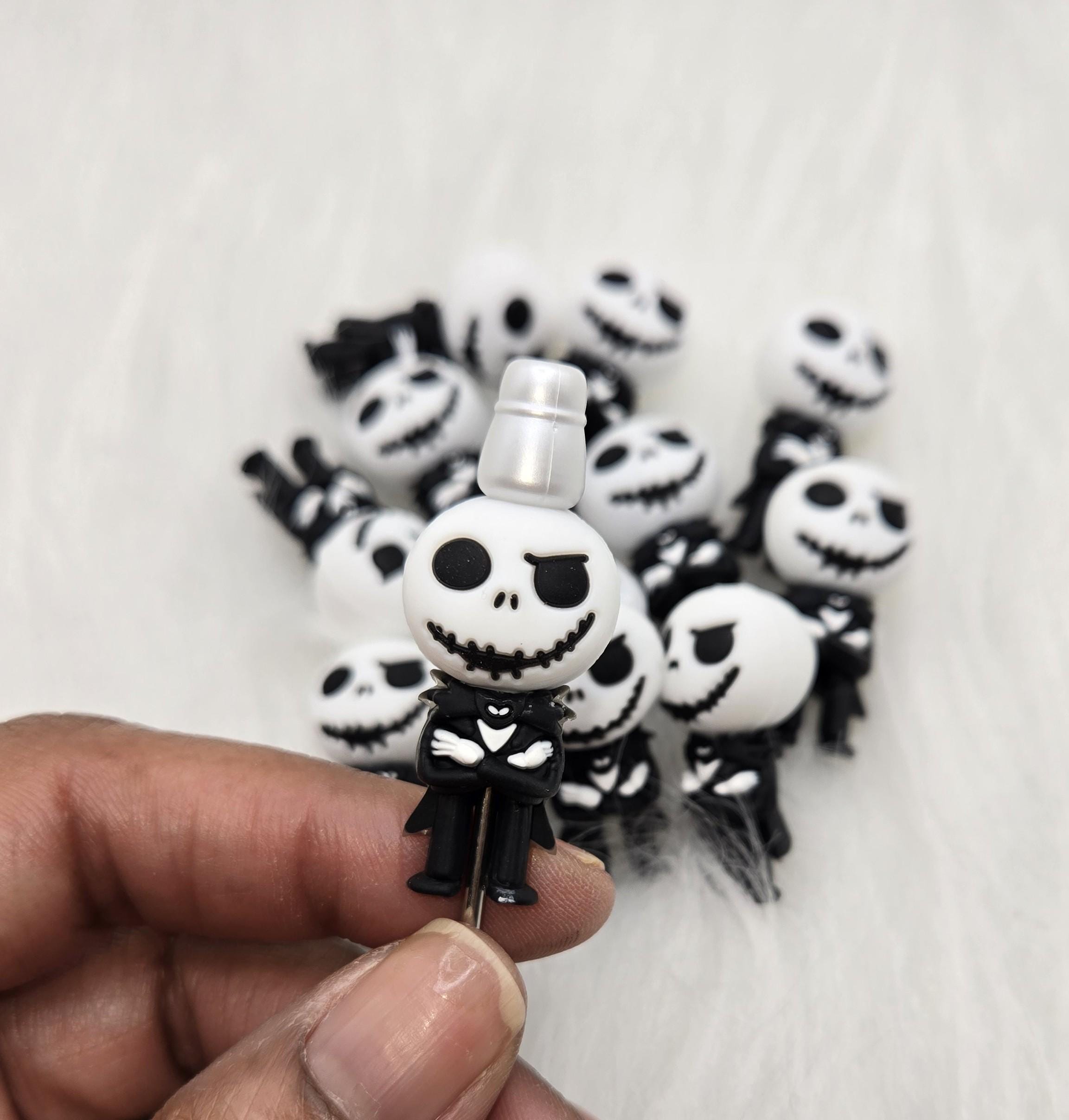 3D Focal Bead, Skeleton Focal Bead, Halloween Focal Bead, Christmas Focal Bead, Silicone Bead, Beads for Pen, Character Bead, Crafting Beads