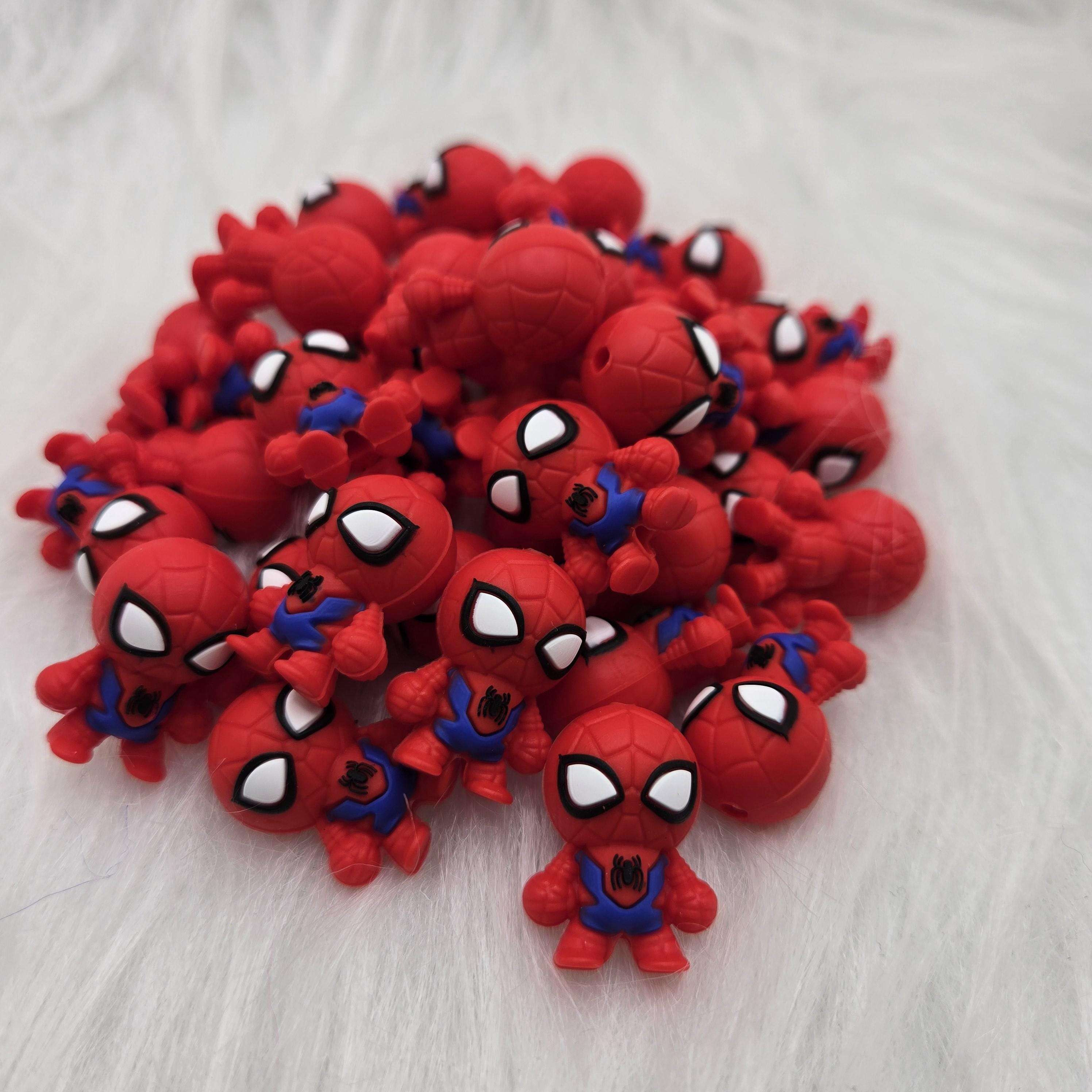 3D Focal Bead, Super Hero Focal Bead, Spider Bead, Web Man Hero Focal Bead, Beads for Pens, Cartoon Beads, Character Bead, Crafting Beads