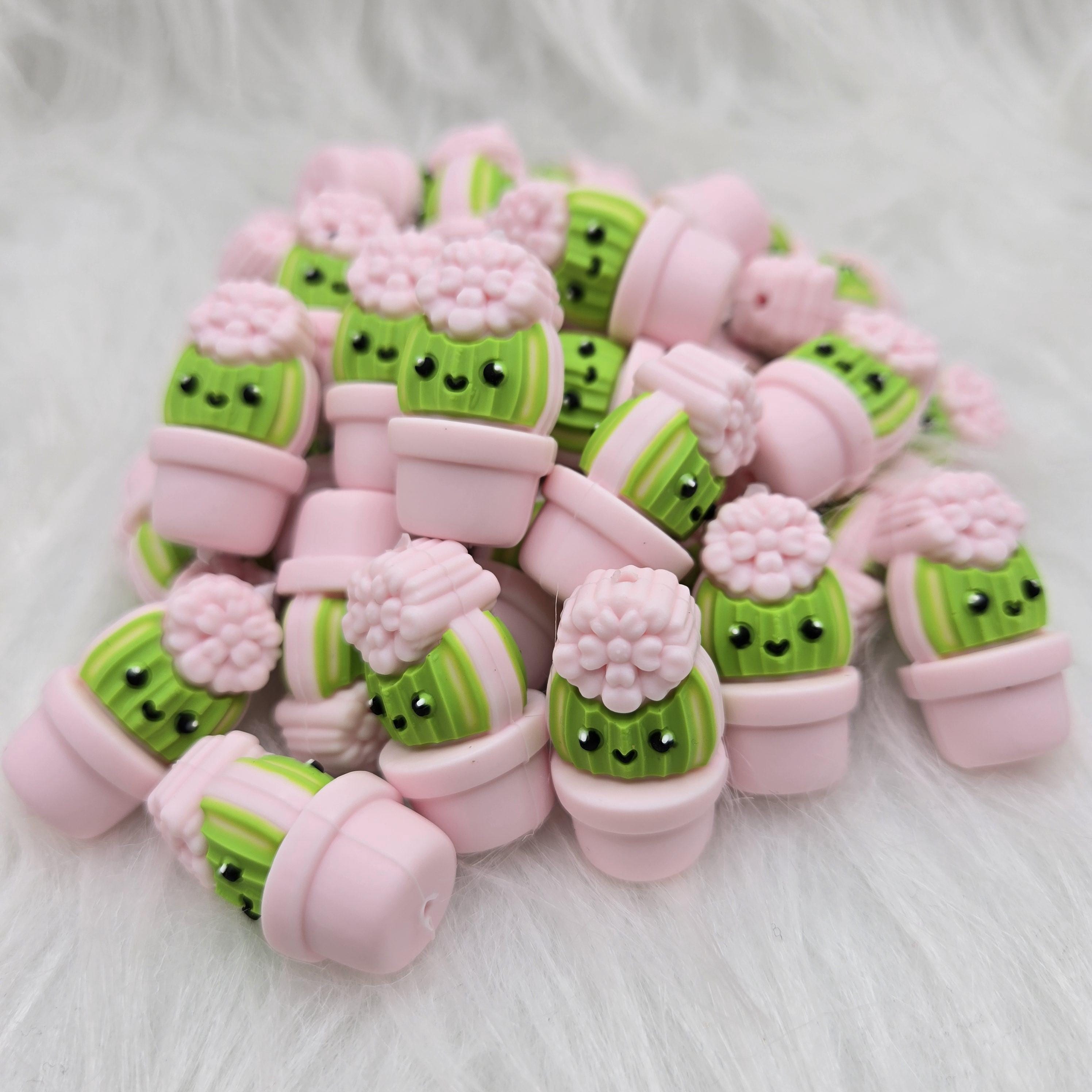3D Focal Bead, Catus Beads, Succulent Beads, Plant Beads, Beads for Pens, Silicone Focal Bead, Crafting Beads