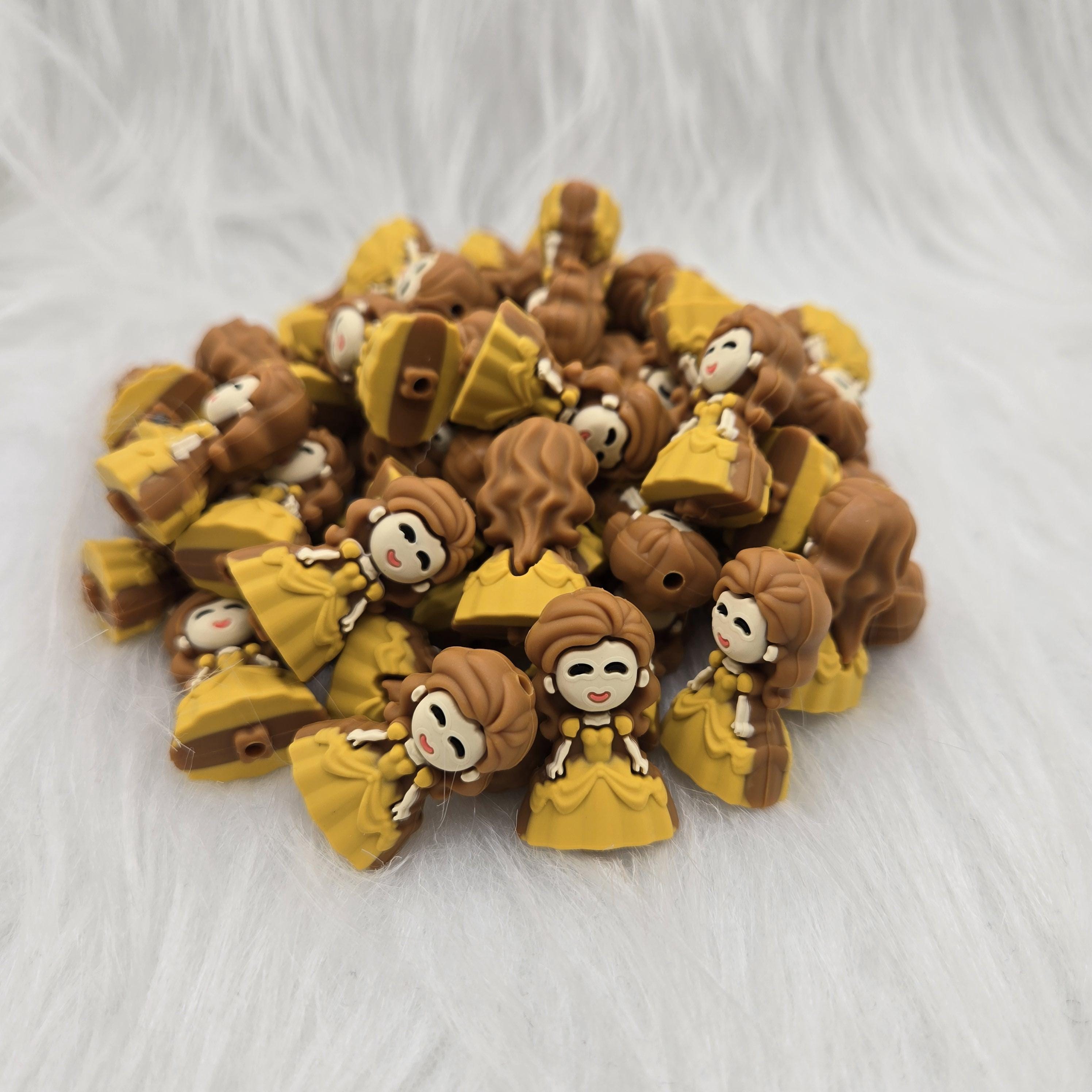 3D Focal Beads, Princess Focal Beads, Silicone Focal Beads, Beads for Pens, Princess Beads, Character Bead, Crafting Beads, Cartoon Beads