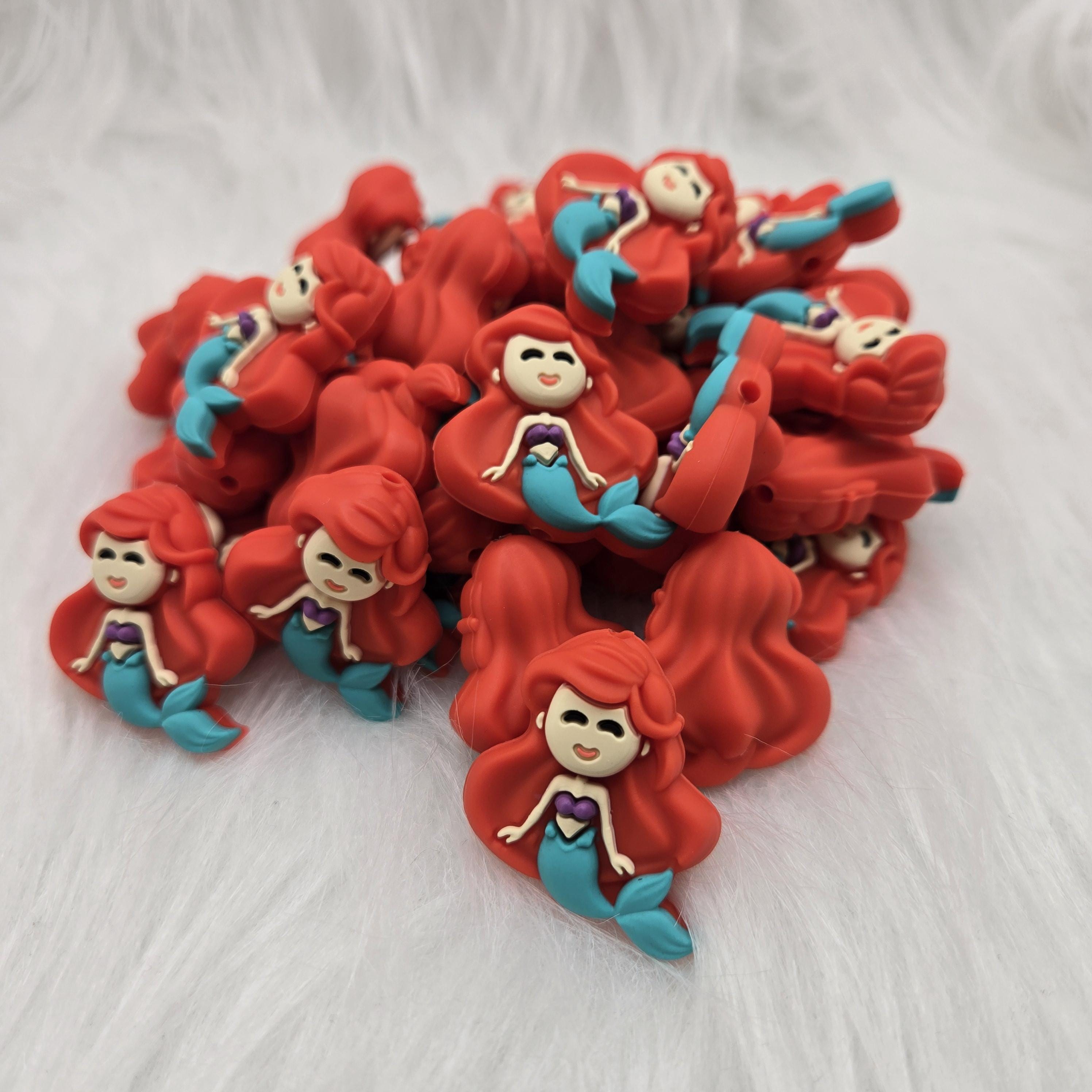 3D Focal Beads, Princess Focal Beads, Silicone Focal Beads, Beads for Pens, Princess Beads, Character Bead, Crafting Beads, Cartoon Beads
