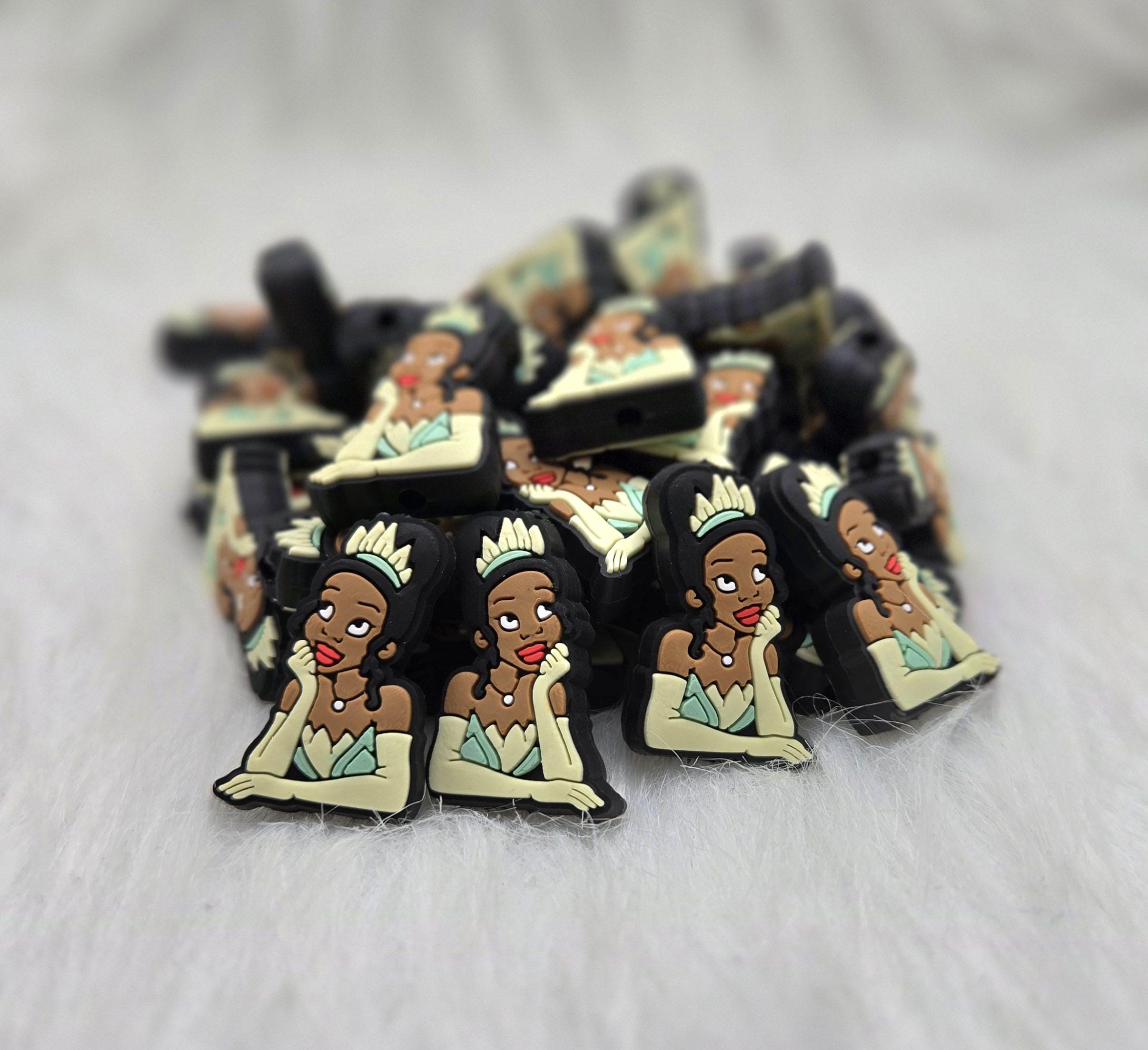 New Orleans Princess Focal Bead, Silicone Bead, Food Grade Silicone Bead, Beadable Keychain, Beadable Pen, Crafting Supplies