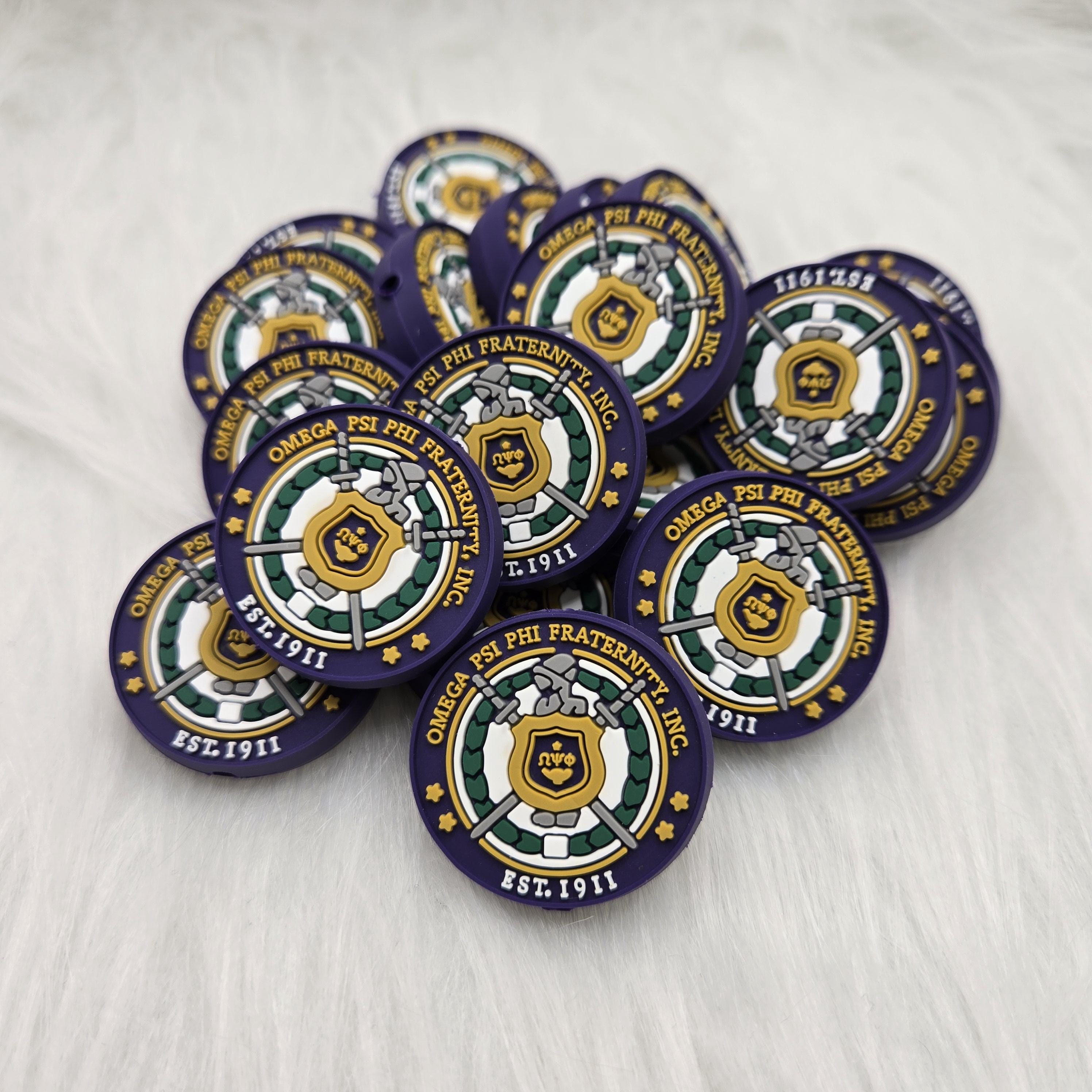 Omega Focal Bead, Que Focal Bead, Fraternity Focal Bead, College Silicone Bead, Beads For Pens, Gifts for Him, Fathers Day Gifts