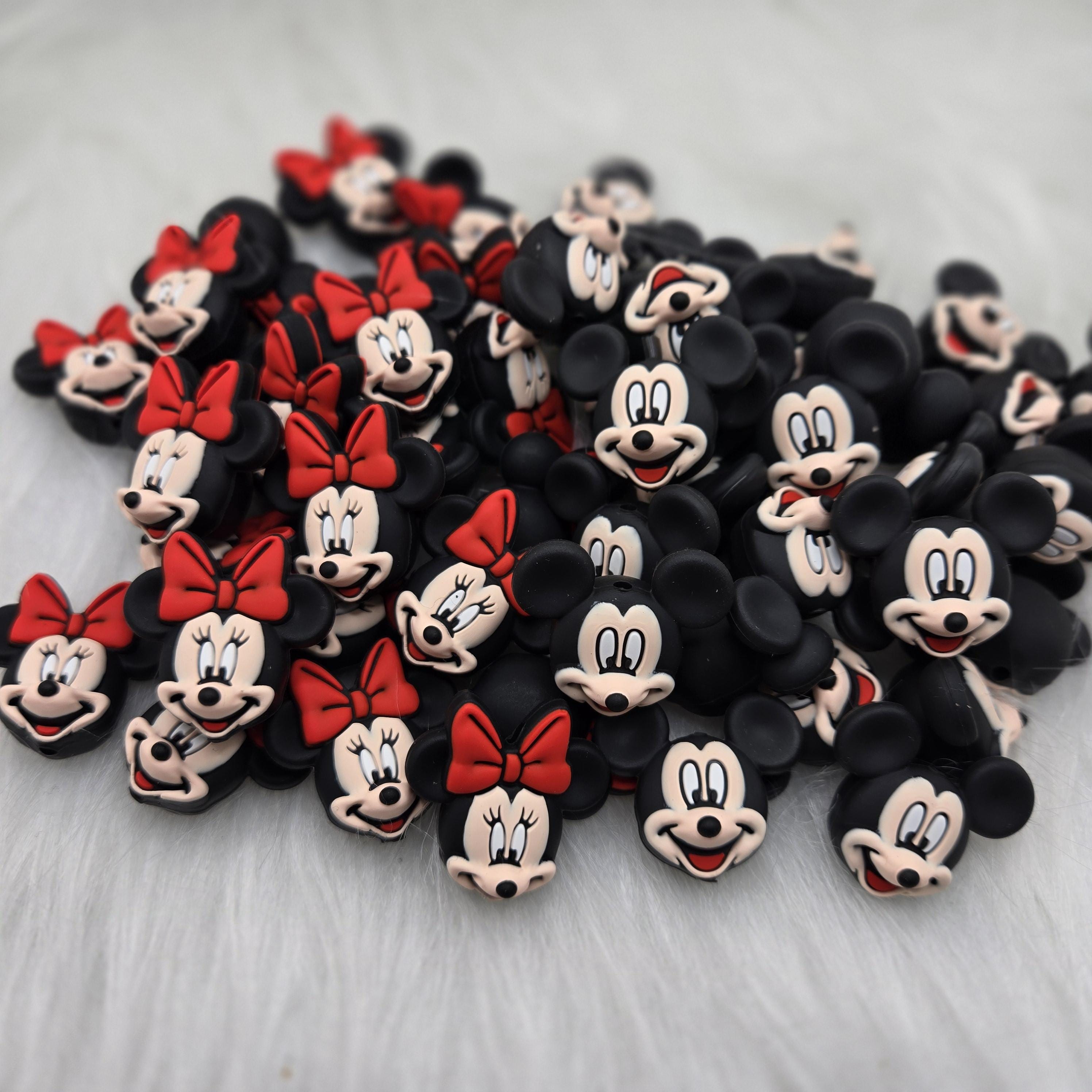 3D Focal Bead, Mouse Bead, Cartoon Focal Bead, Silicone Bead, Beads for Pens, Character Bead, Crafting Beads, Beads for Kids