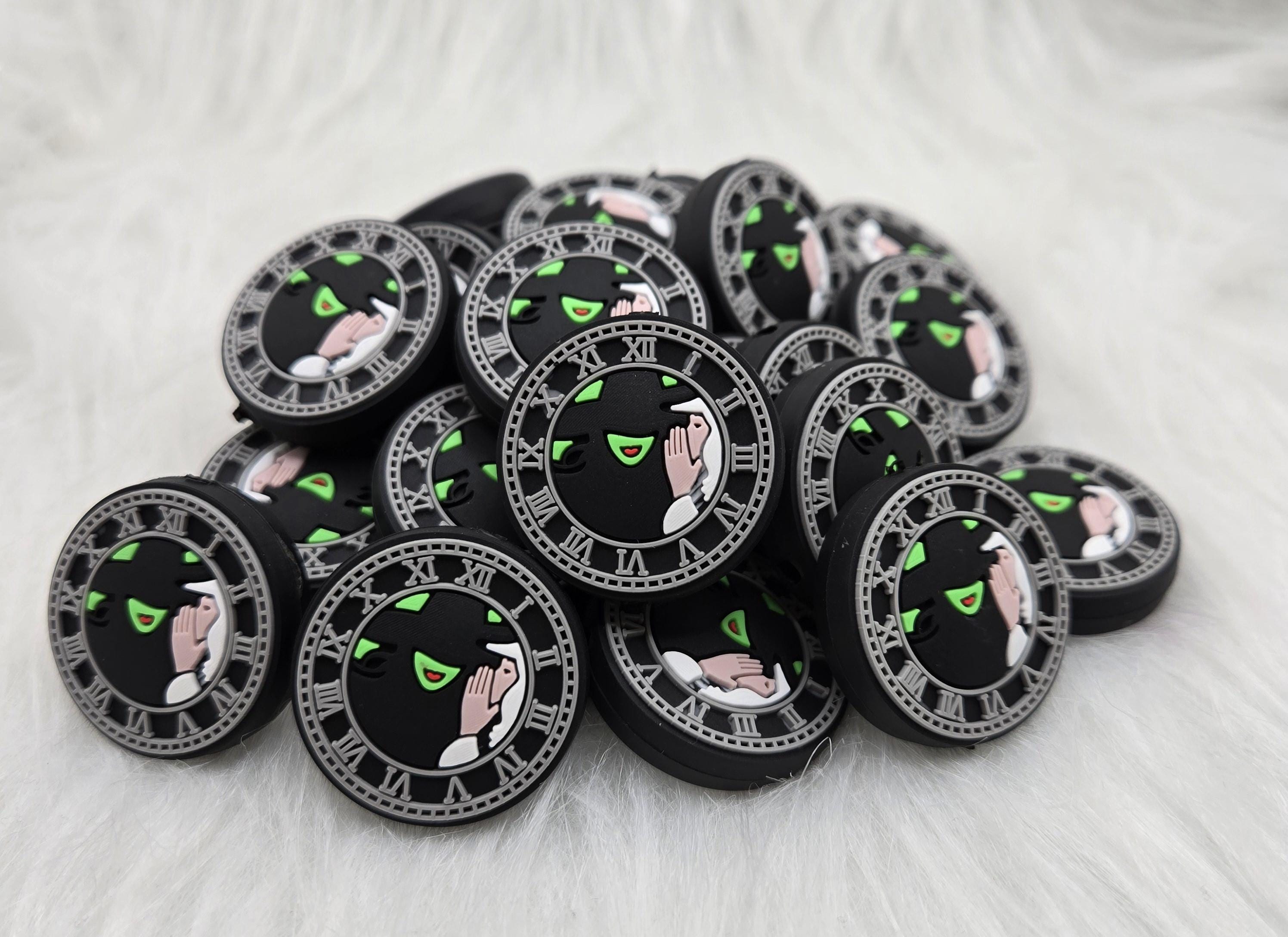 Good Witch Bad Witch Focal Bead for Pen, Silicone Bead, Character Bead, Wizard Focal Bead, Beadable Keychain, Beadable Pen,