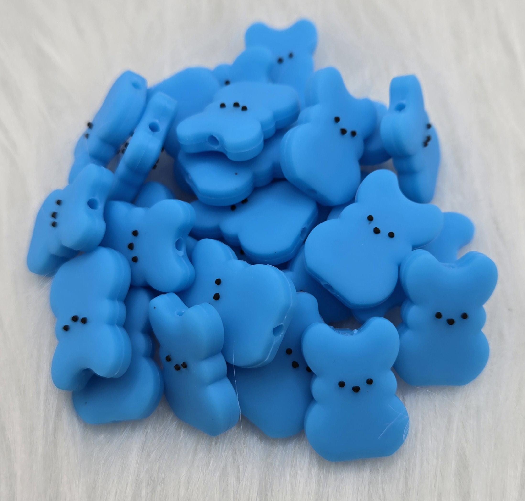 Easter Bunny Peep Focal Bead, Easter Silicone Bead, Holiday Beads, Easter Beads, Beads for Pens, Animal Focal Beads, Colorful Beads