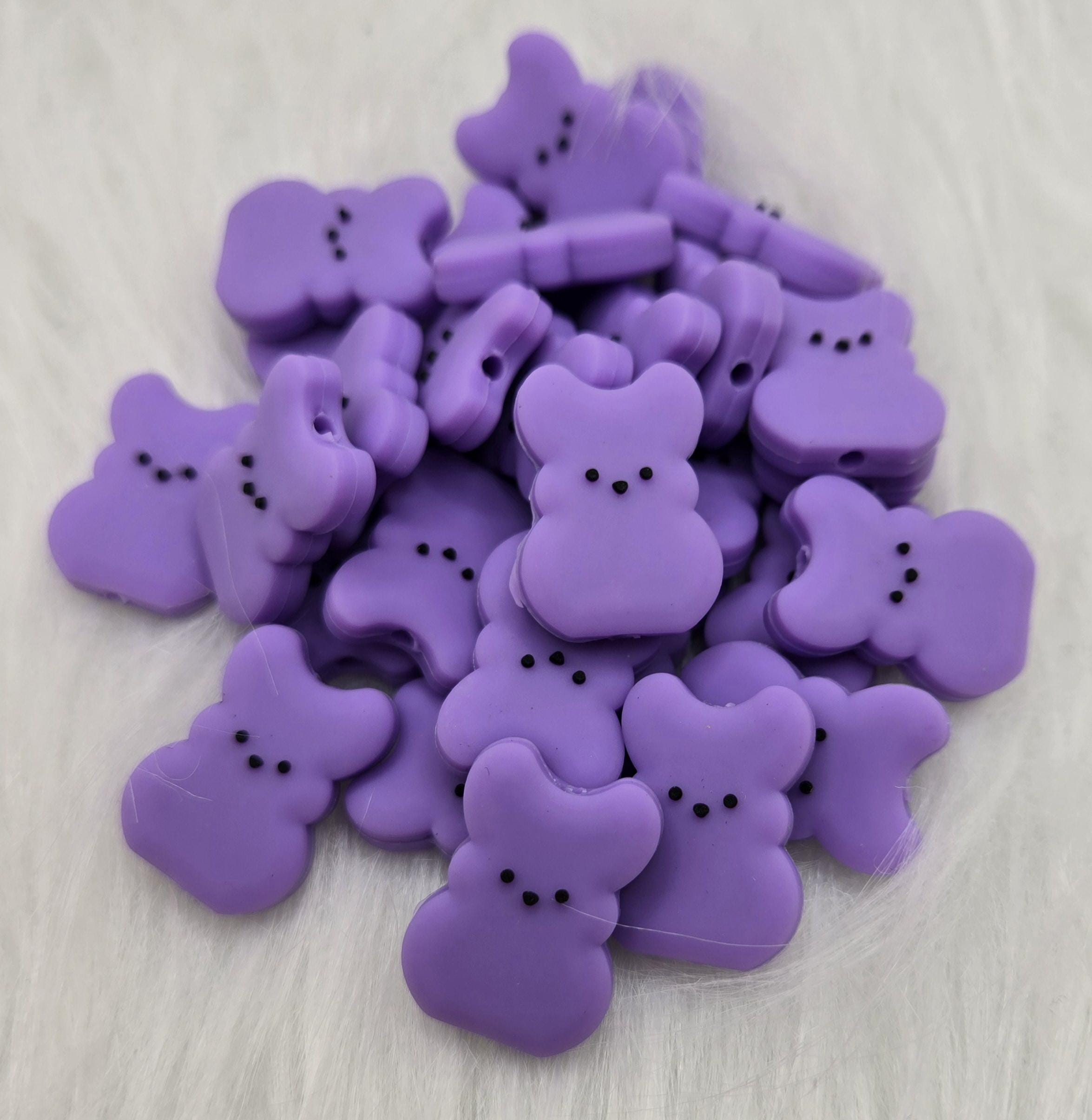 Easter Bunny Peep Focal Bead, Easter Silicone Bead, Holiday Beads, Easter Beads, Beads for Pens, Animal Focal Beads, Colorful Beads