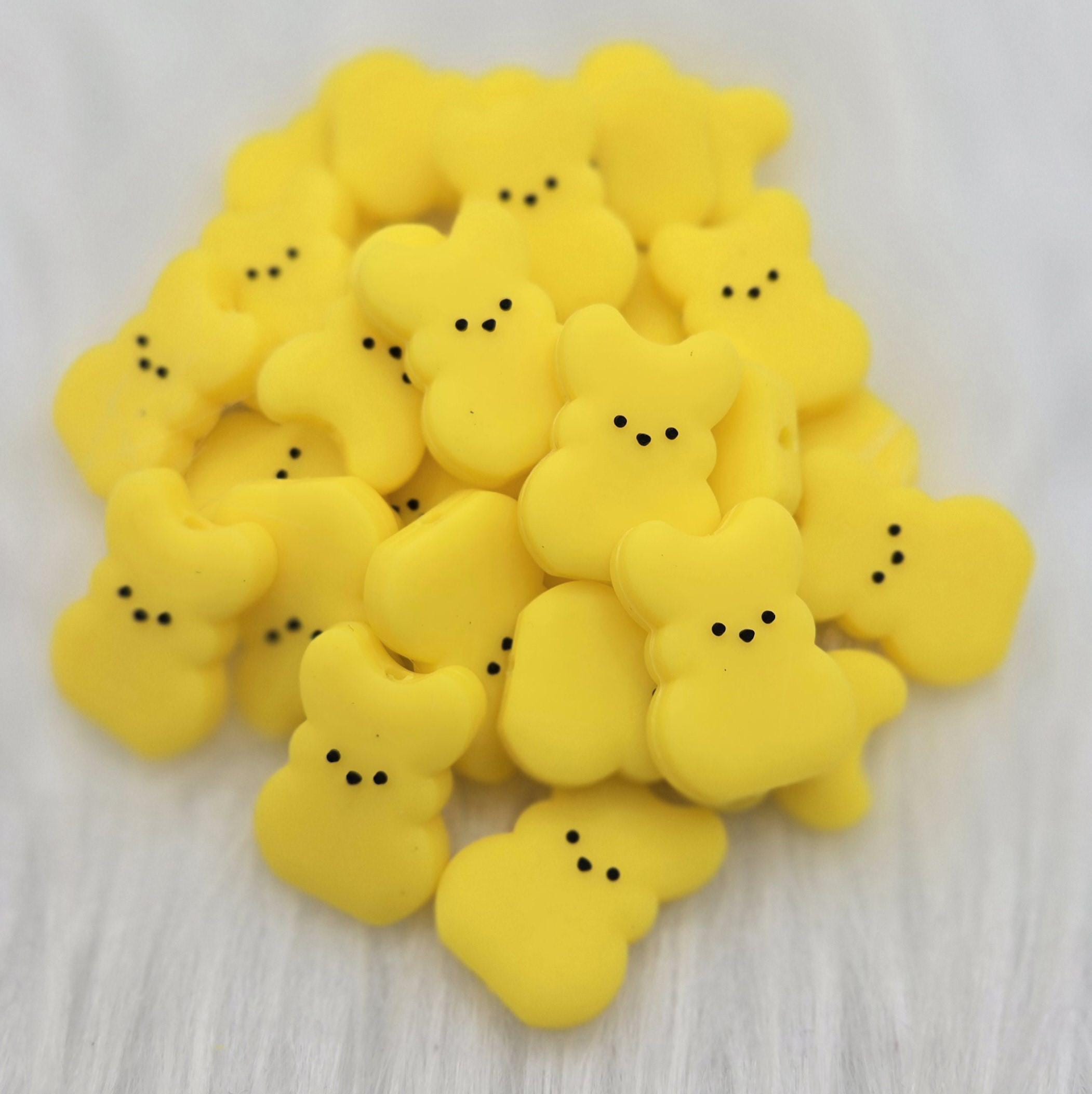 Easter Bunny Peep Focal Bead, Easter Silicone Bead, Holiday Beads, Easter Beads, Beads for Pens, Animal Focal Beads, Colorful Beads