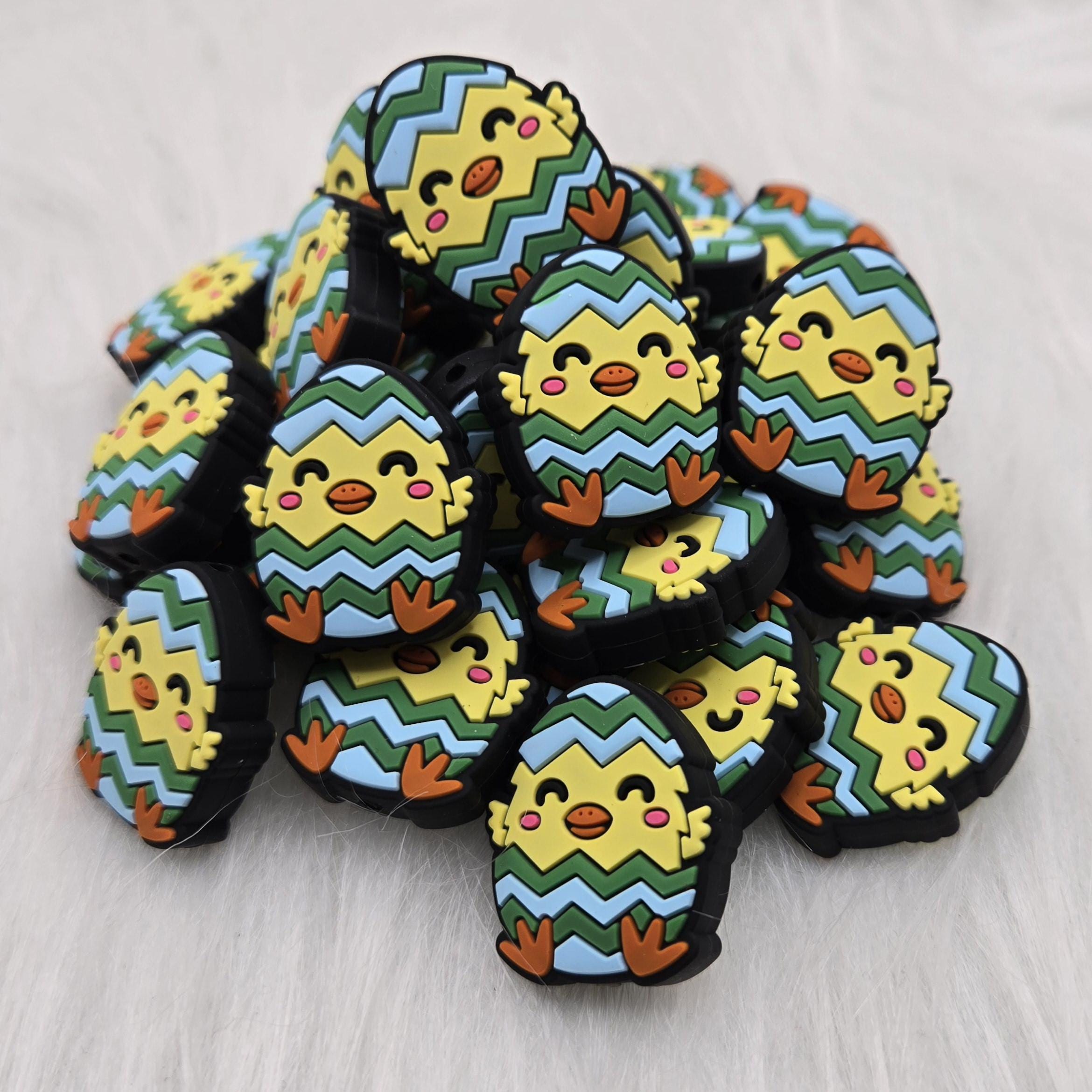 Easter Chick Focal Bead, Easter Silicone Focal Bead, Cute Easter Beads, Silicone Beads, Easter