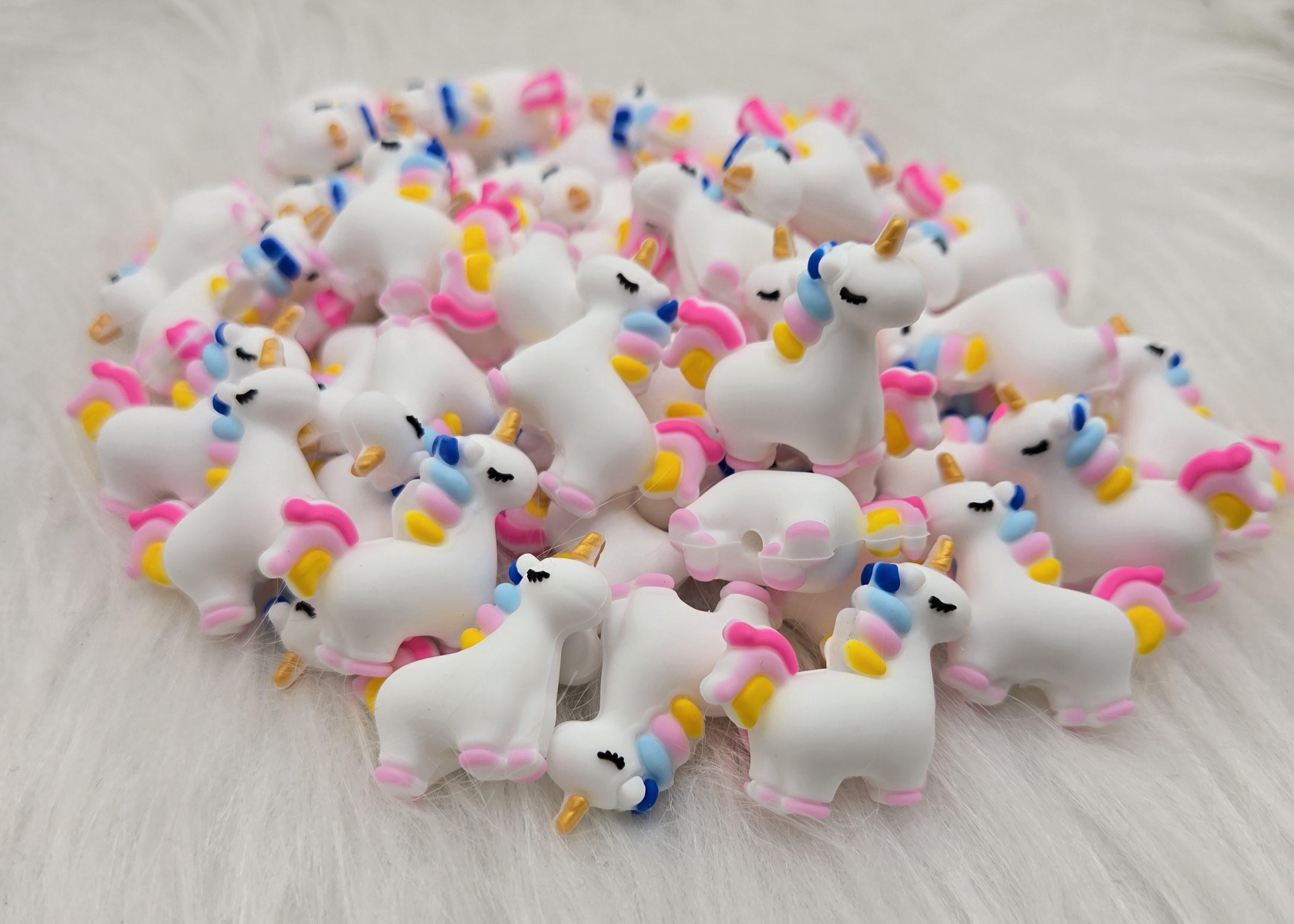 3D Focal Bead, Unicorn Focal Bead, Unicorn Bead, Whimsical Beads, 3D Animal Bead, Silicone Bead, Beads for Pens, Crafting Bead, Cartoon Bead
