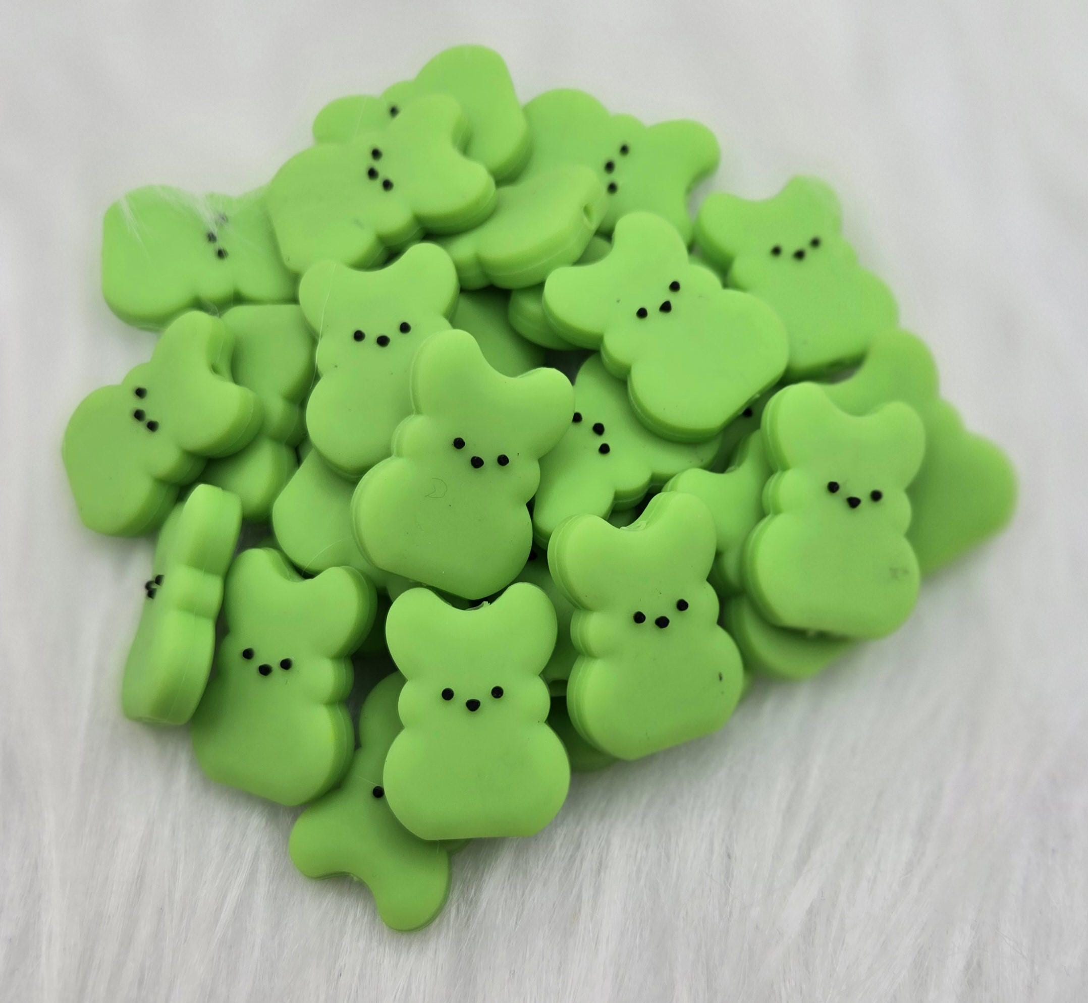 Easter Bunny Peep Focal Bead, Easter Silicone Bead, Holiday Beads, Easter Beads, Beads for Pens, Animal Focal Beads, Colorful Beads