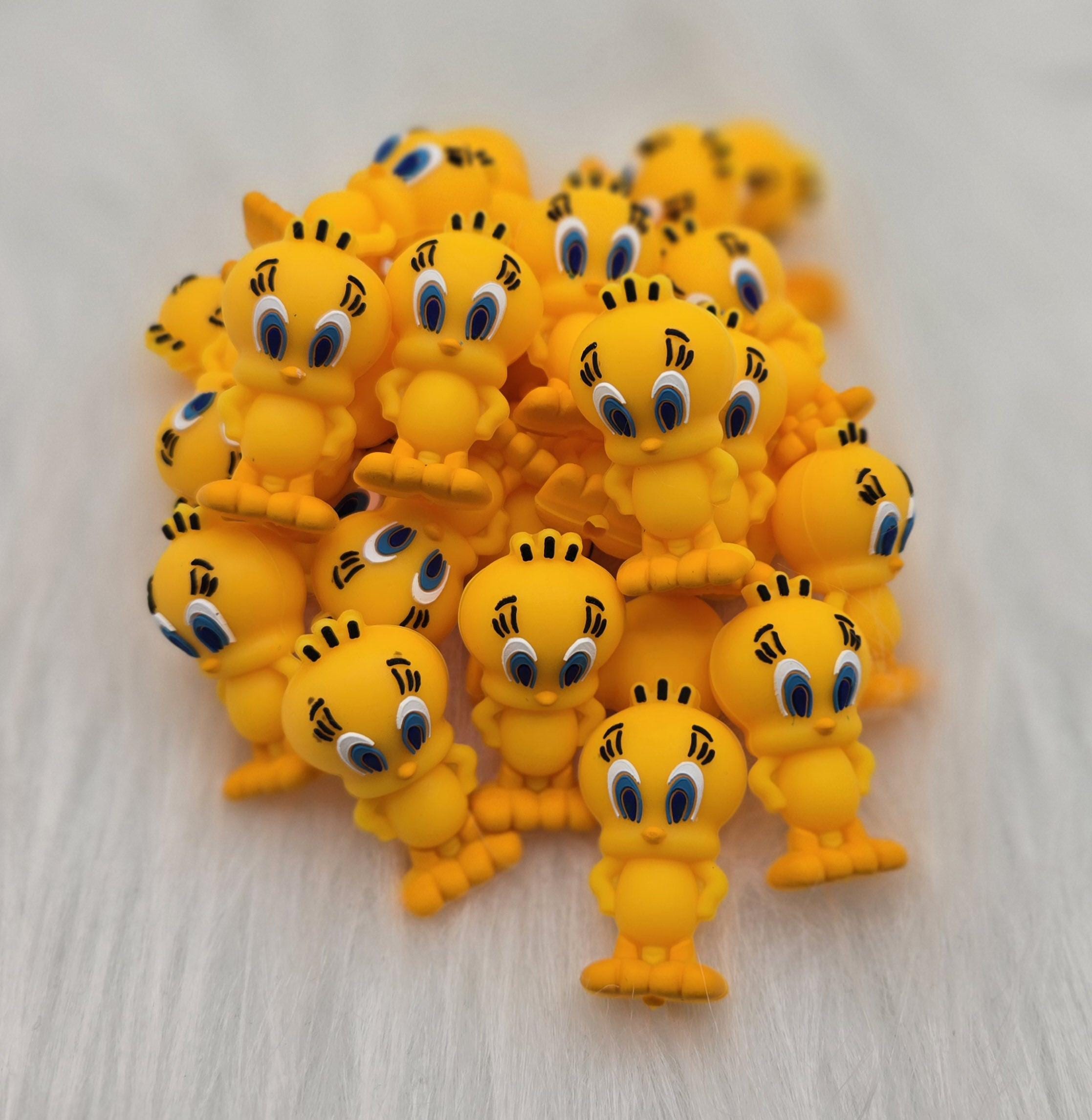 3D Tweet Bird Focal Bead, Silicone Focal Beads, Beadable Pen, Character Bead, Crafting Beads
