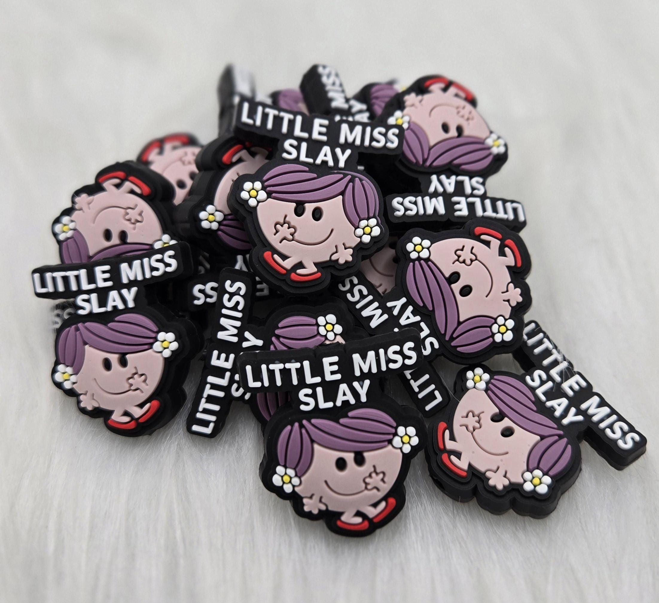 Little Miss Focal Bead, Silicone Focal Bead, Silicone Beads, Beadable Keychain, Beadable Pen, Kids Crafts, Easter, Mothers Day, Crafting