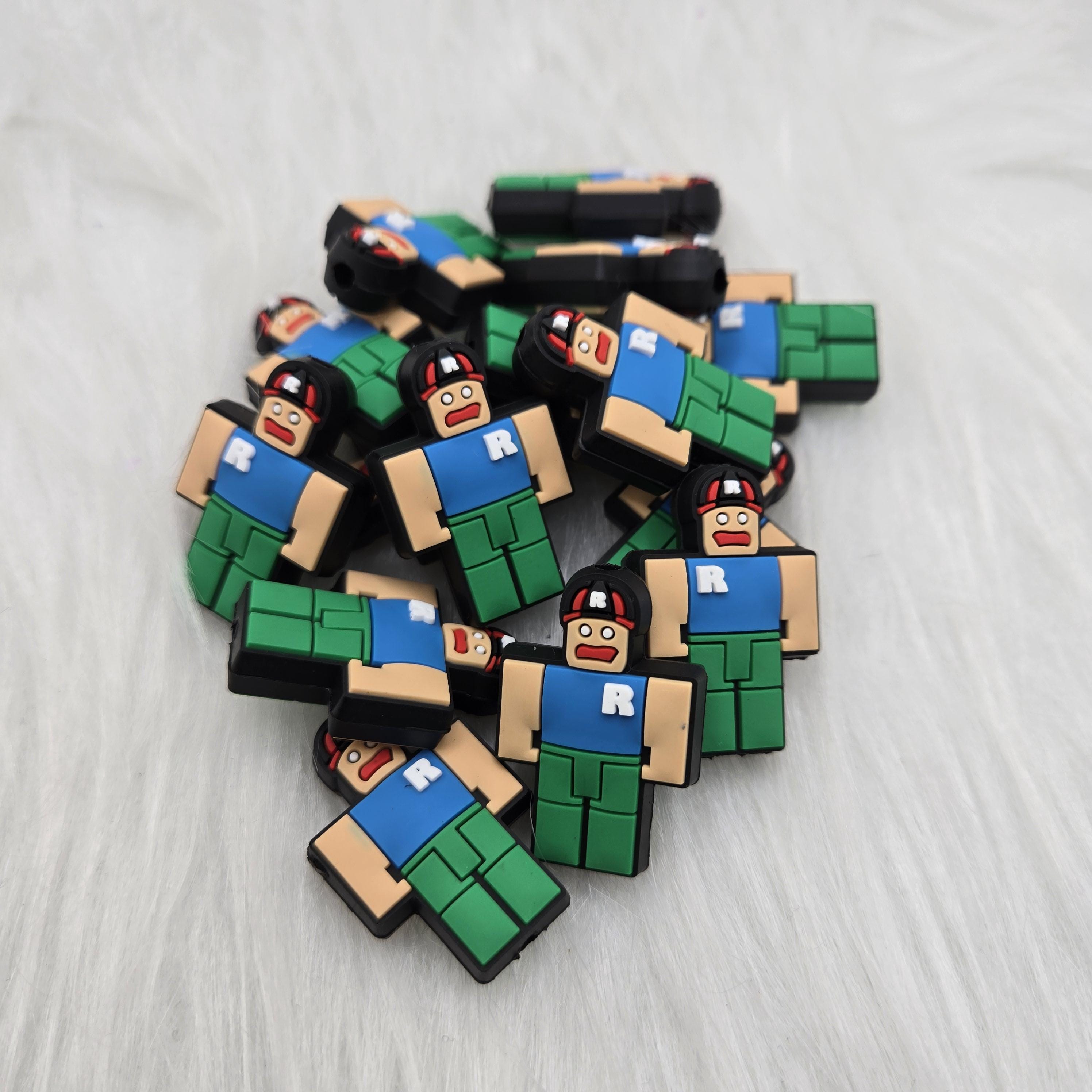 Blocks Game Focal Bead, Video Game Focal Bead, Silicone Bead, Beadable Keychain, Beadable Pen, Kids Crafts, Easter