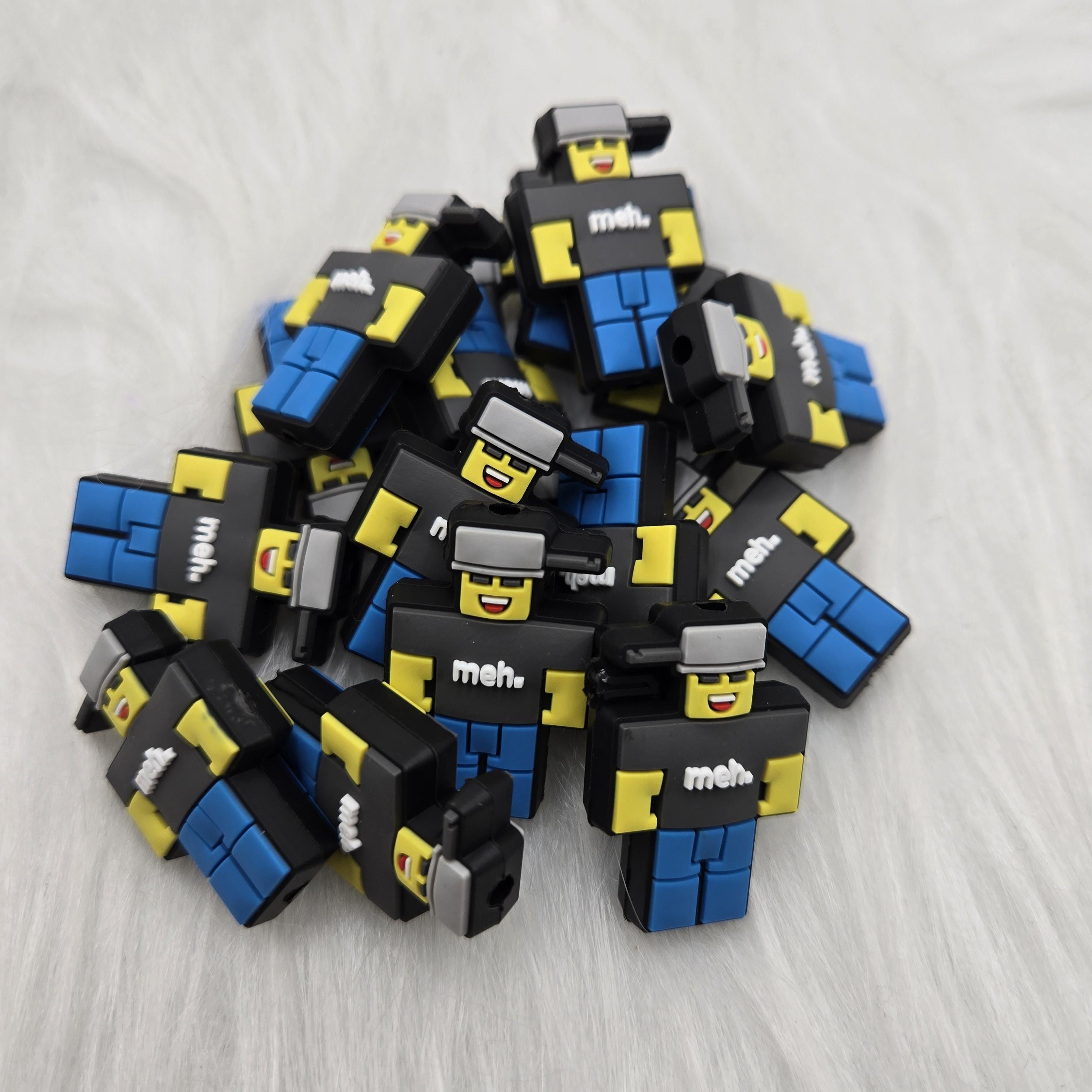Blocks Game Focal Bead, Video Game Focal Bead, Silicone Bead, Beadable Keychain, Beadable Pen, Kids Crafts, Easter
