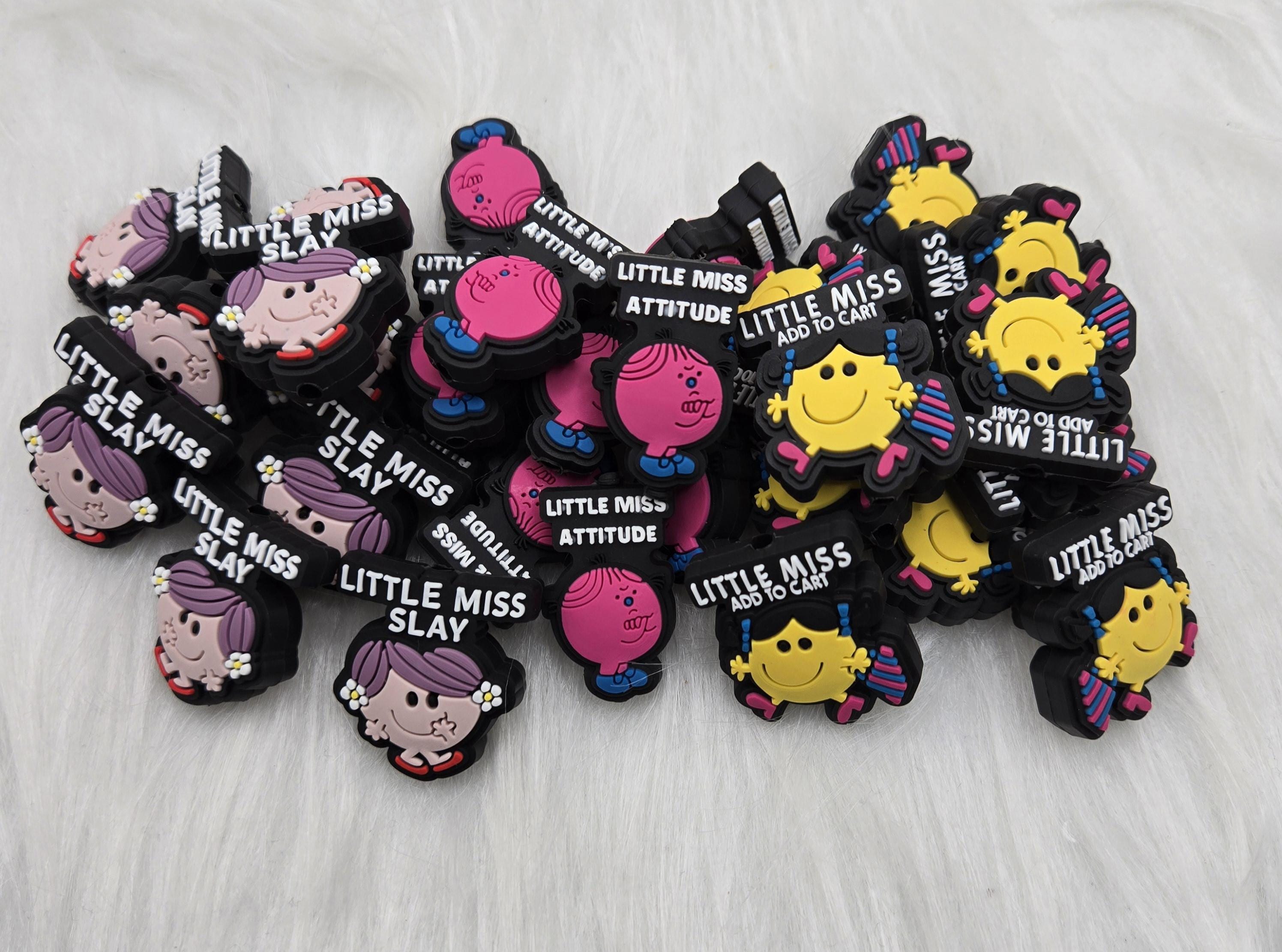 Little Miss Focal Bead, Silicone Focal Bead, Silicone Beads, Beadable Keychain, Beadable Pen, Kids Crafts, Easter, Mothers Day, Crafting