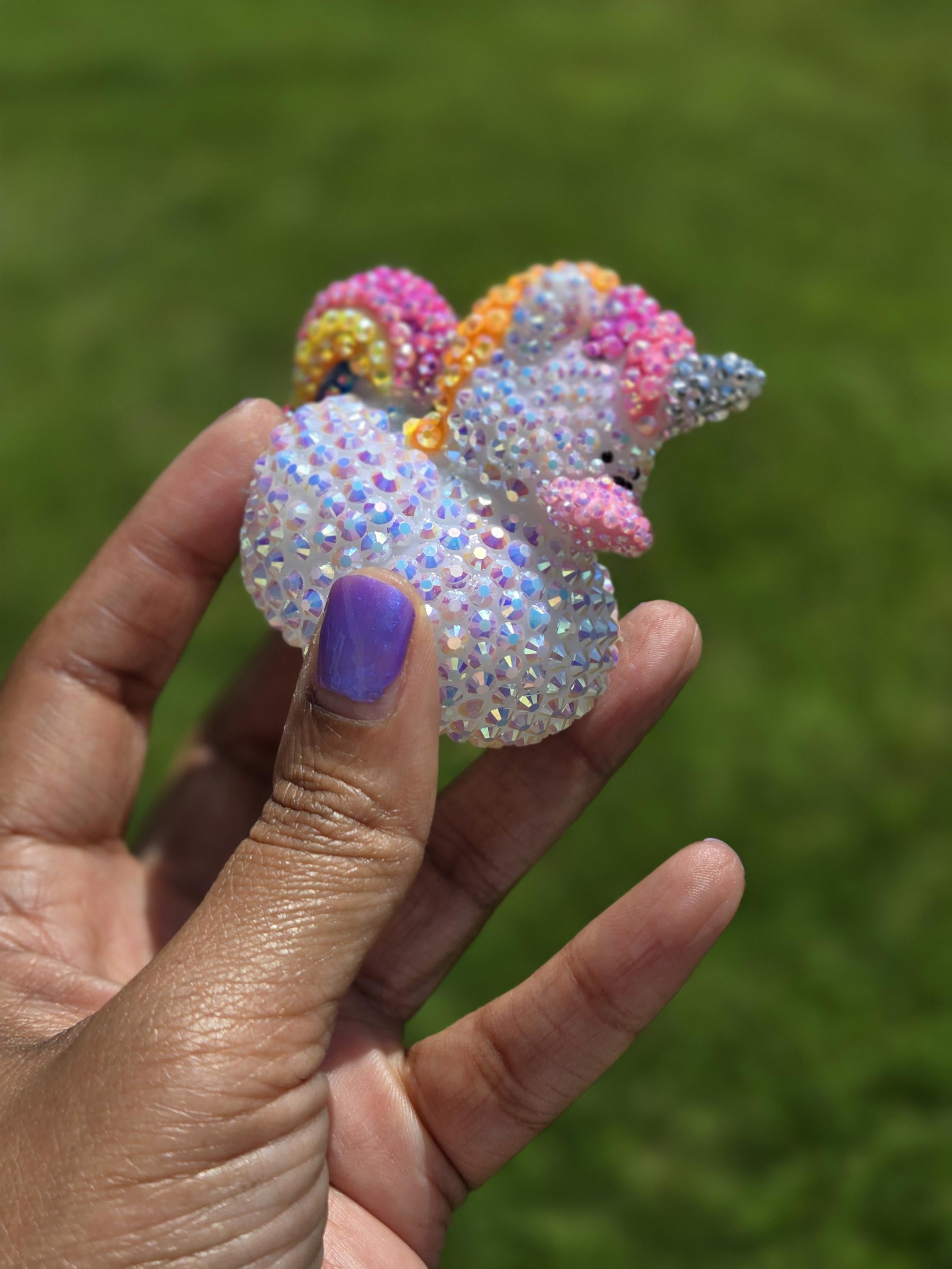 Custom Bling Uni-Duck, Bling Dash Duck, Mini Bling Cheer Duck, You Got Ducked, Rhinestone Unicorn, Dash Duck, Rubber Duck, Cute Duck Decor