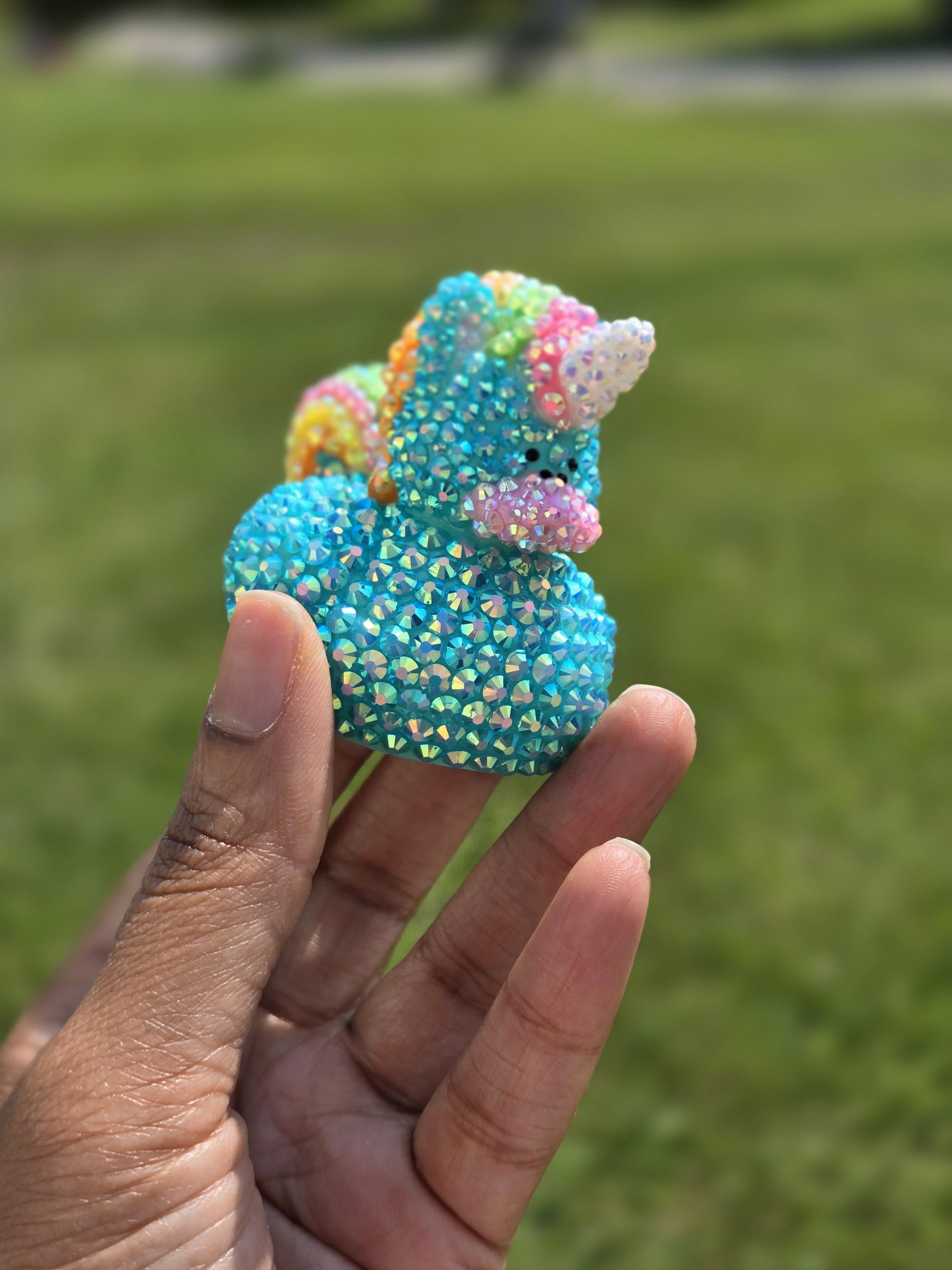Custom Bling Uni-Duck, Bling Dash Duck, Mini Bling Cheer Duck, You Got Ducked, Rhinestone Unicorn, Dash Duck, Rubber Duck, Cute Duck Decor