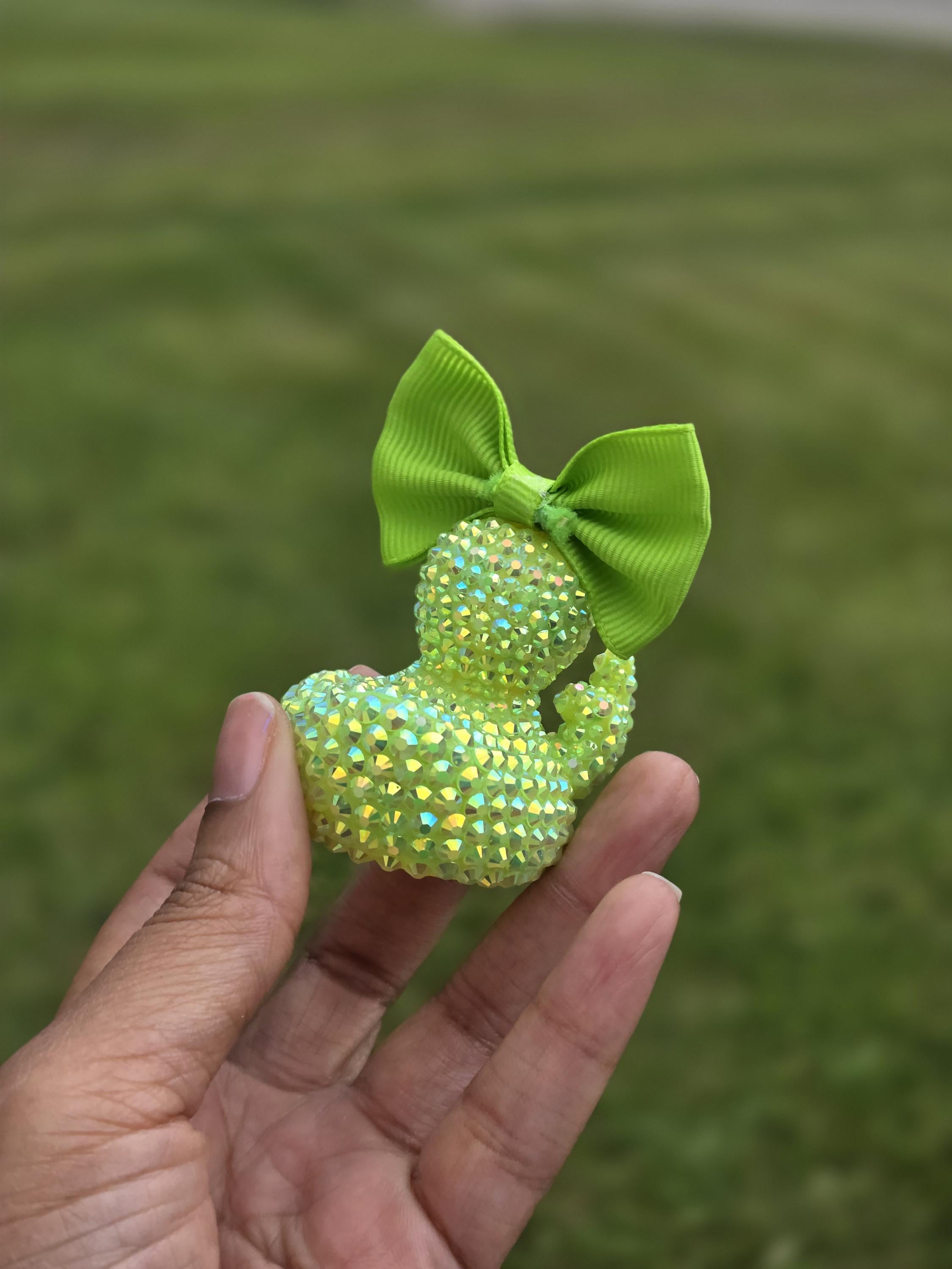 Custom Rhinestone Middle Finger Duck