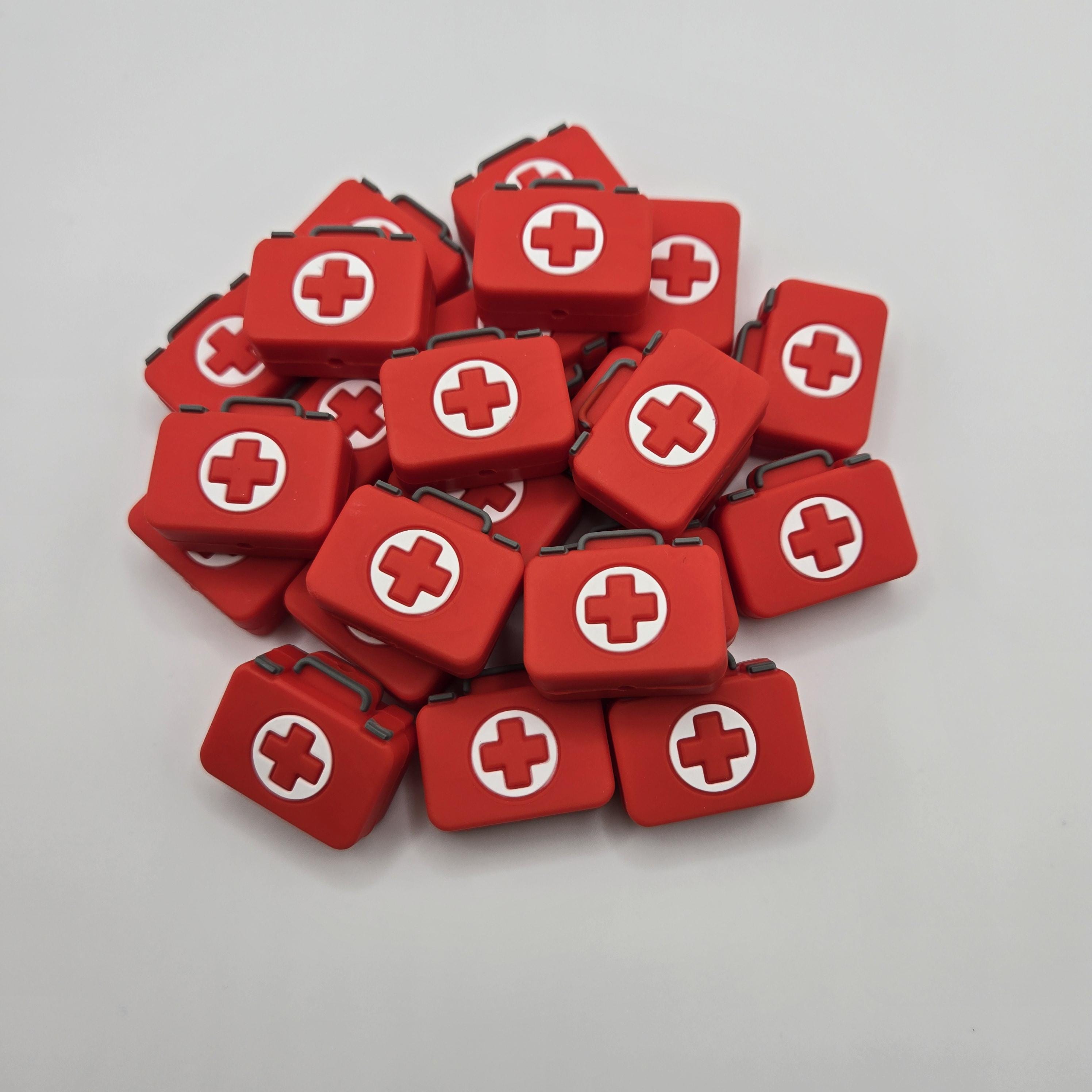 3D Focal Bead, First Aid Kit Focal Bead, Silicone Focal Bead, Medical Focal Bead, Beads for Pens, Crafting Beads, Beadable Pen Beads