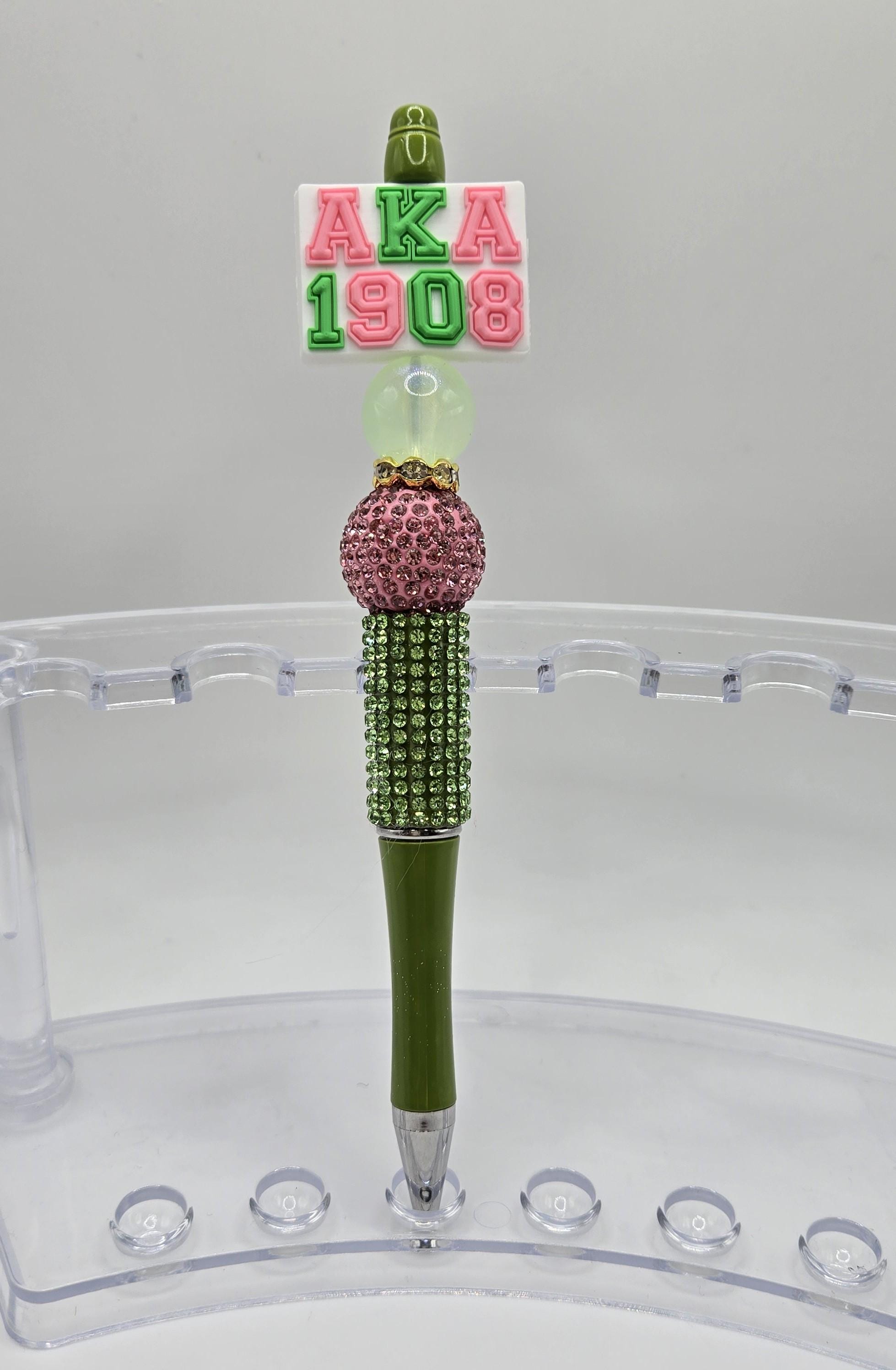 Sorority Pens, AKA pen, Rhinestone Pens, Alpha Kappa Alpha Sorority Pens, Bling Pens, College Graduation Gift, Mothers Day Gift