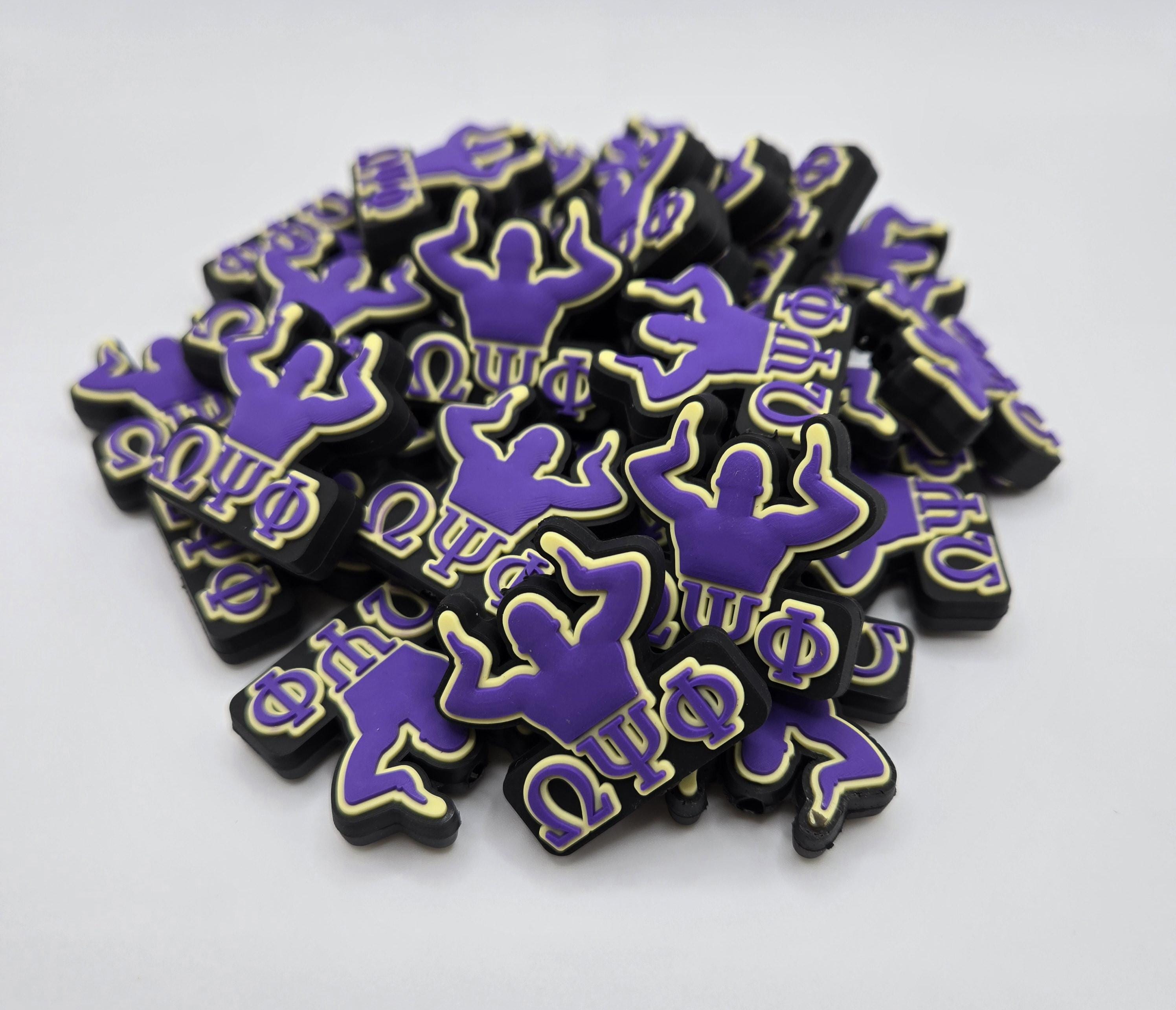 Omega Focal Bead, Que Focal Bead, Fraternity Focal Bead, College Silicone Bead, Beads For Pens, Gifts for Him, Fathers Day Gifts