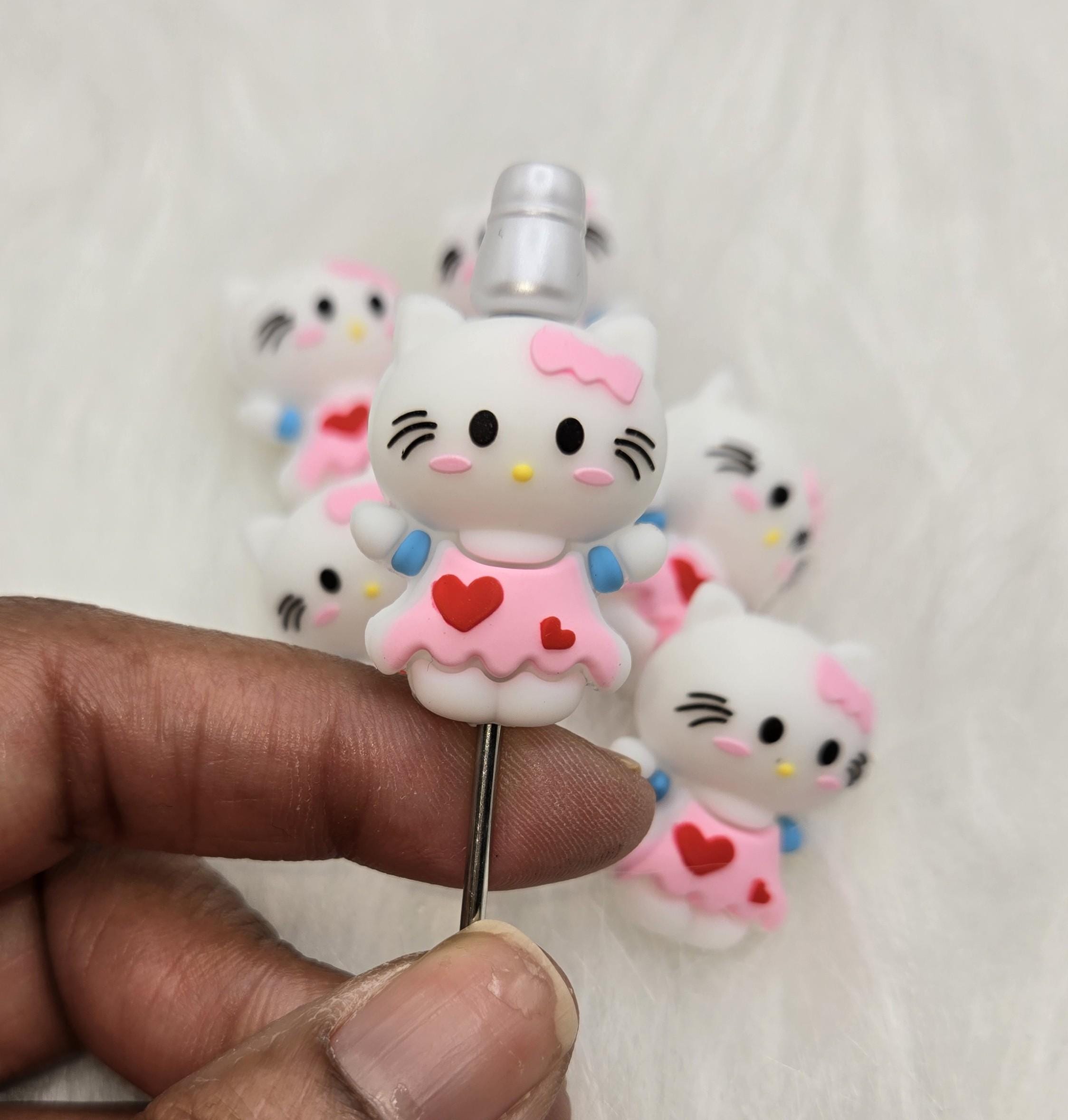3D Focal Bead, HK Focal Bead, Cat Focal Bead, Silicone Focal Beads, Beads for Pens, Character Bead, Cartoon Bead, Crafting Beads