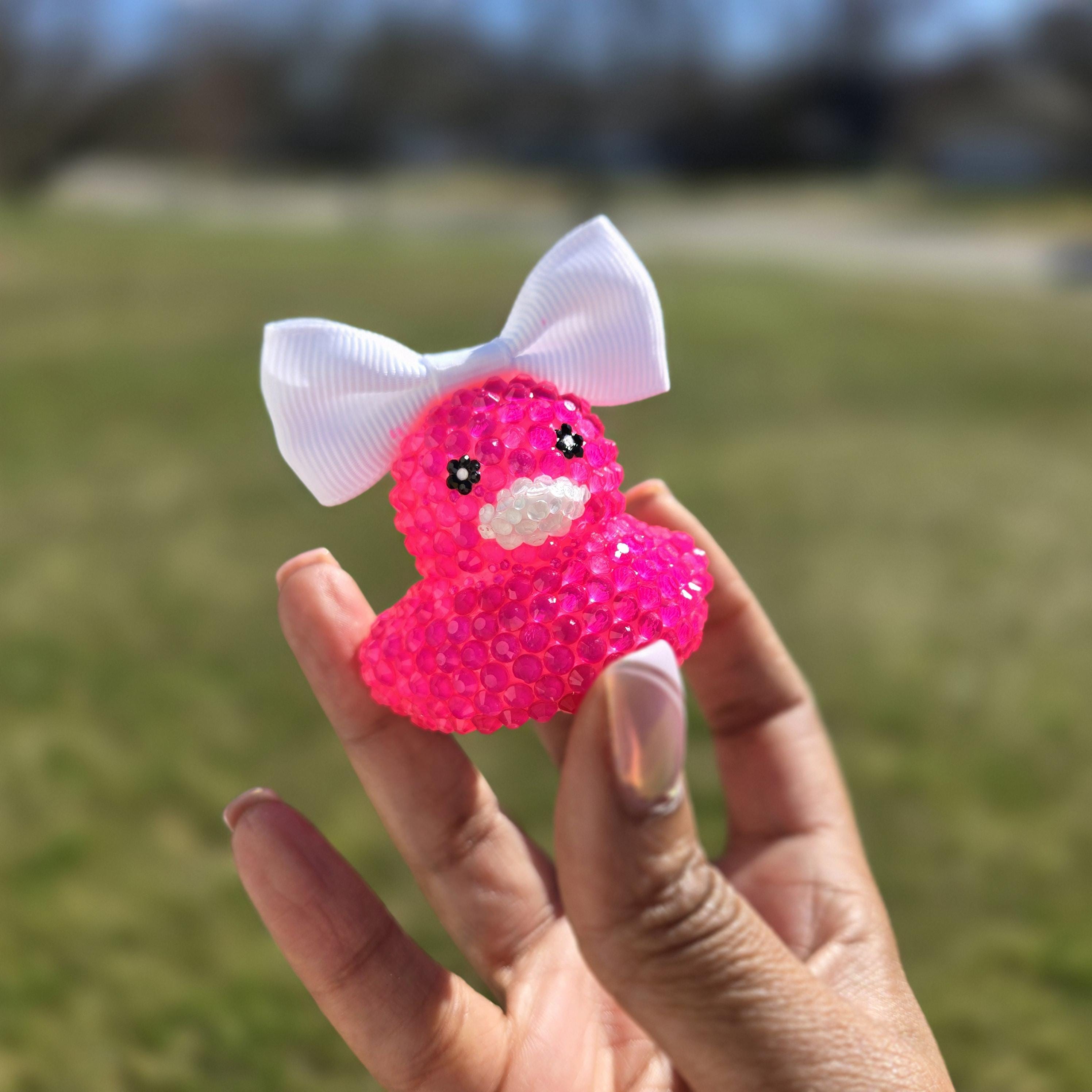 Custom Rhinestone Duck, Dashboard Ducks, Mini Bling Cheer Duck, Cute Duck Decor, Rubber Duck, You Got Ducked, Cruise Duck, Custom Bling Duck