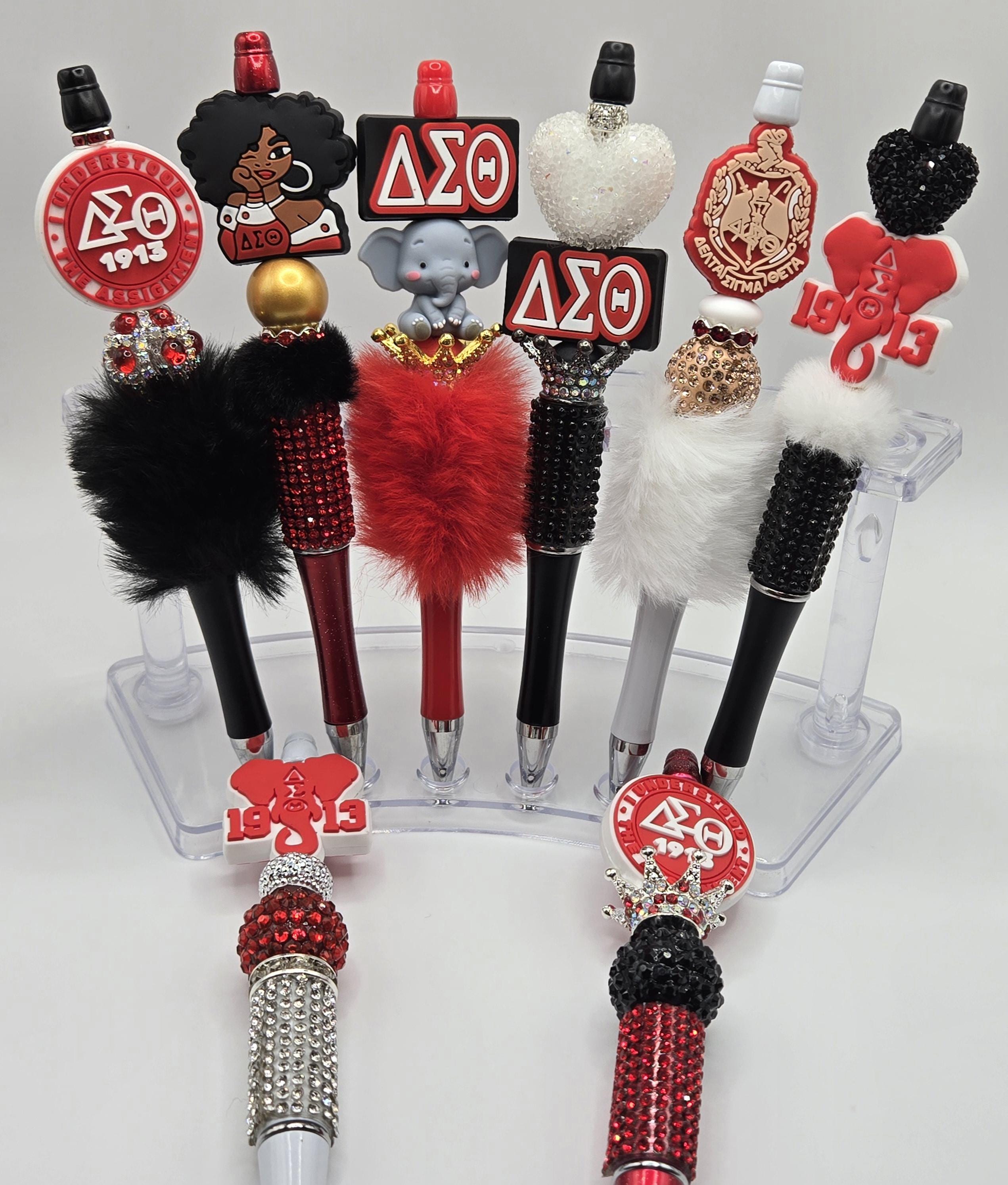 Sorority Pens, Delta pens, Delta Sigma Theta Sorority Pens, Rhinestone Pen, College Graduation Gifts, Mothers Day Gift, Bling Pen
