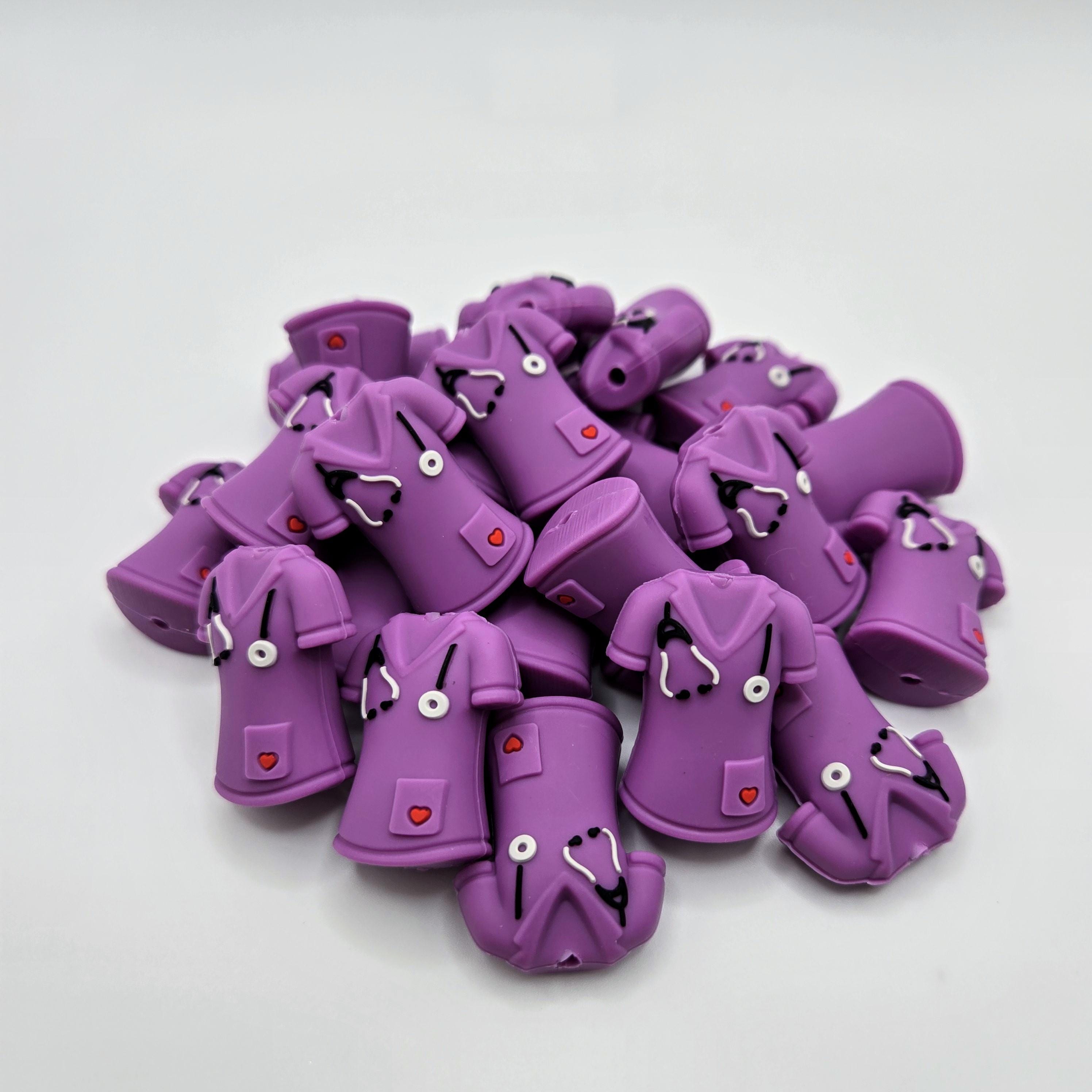 3D Focal Bead, Nurse Focal Bead, Scrub Top Focal Bead, Silicone Focal Bead, Beads for Pens, Crafting Beads, Hospital Bead, Beadable Pen Bead