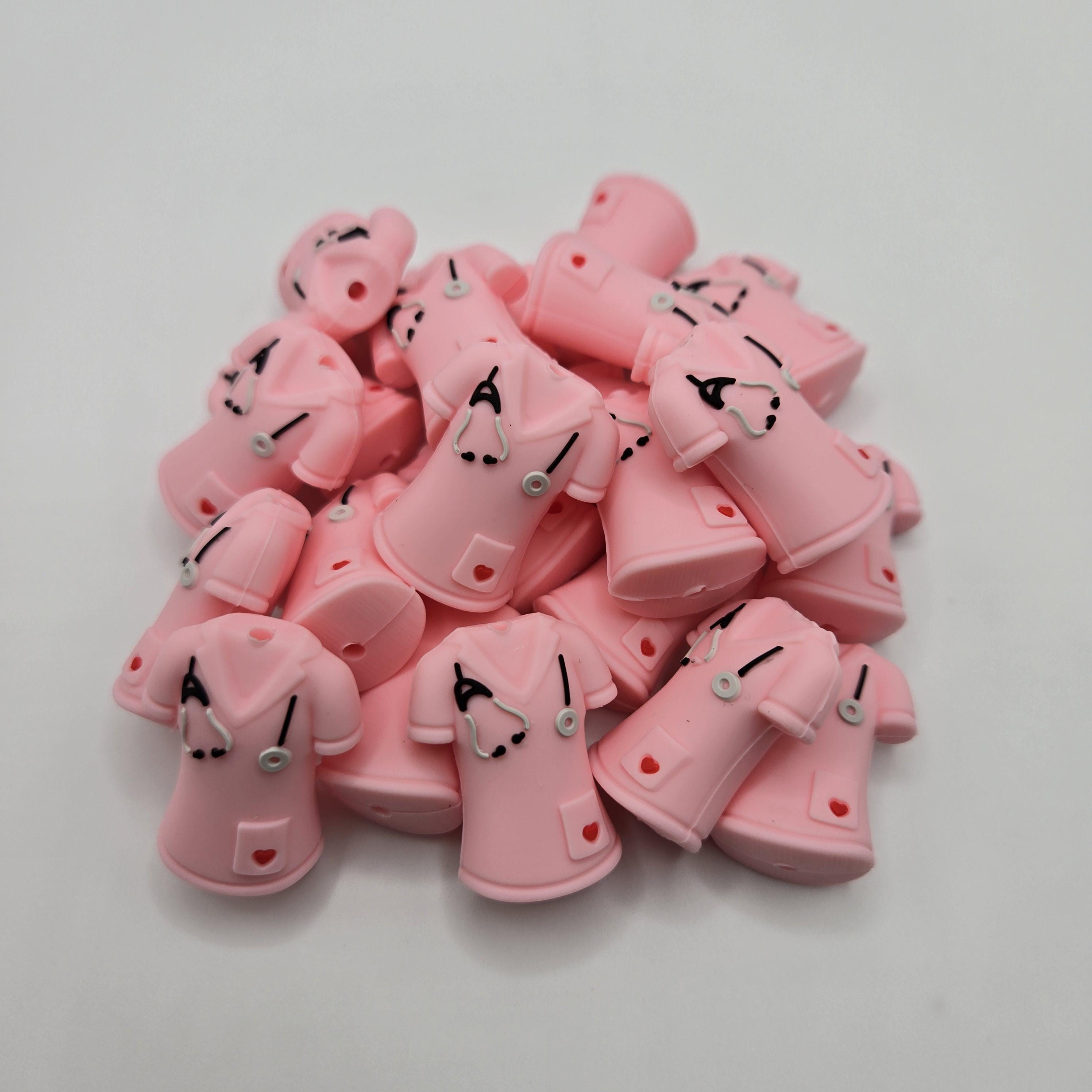 3D Focal Bead, Nurse Focal Bead, Scrub Top Focal Bead, Silicone Focal Bead, Beads for Pens, Crafting Beads, Hospital Bead, Beadable Pen Bead