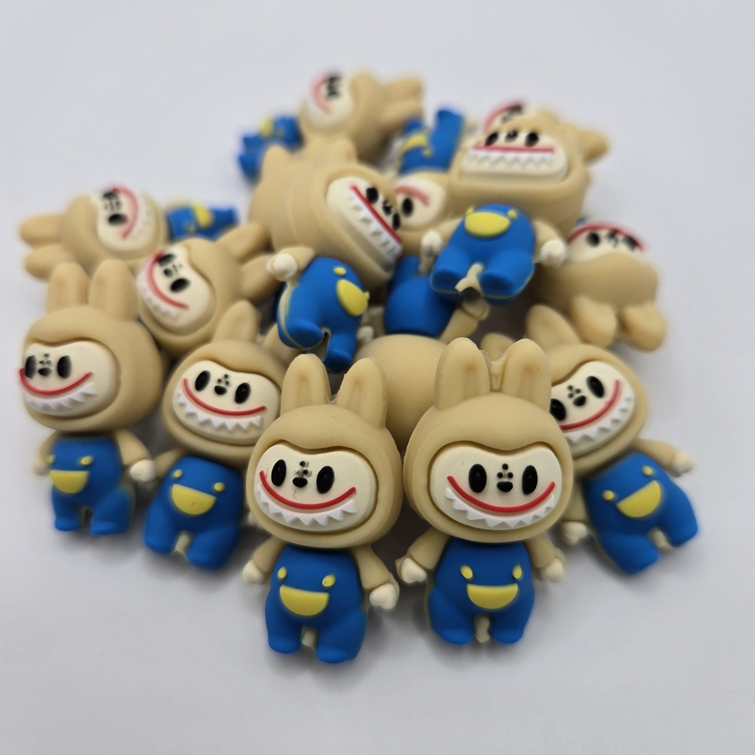 3D Focal Bead, Labubu Focal Bead, Beads for Pens, Character Focal Bead, 3D Labubu Labubu in Overalls, Silicone Focal Bead, Crafts for Kids