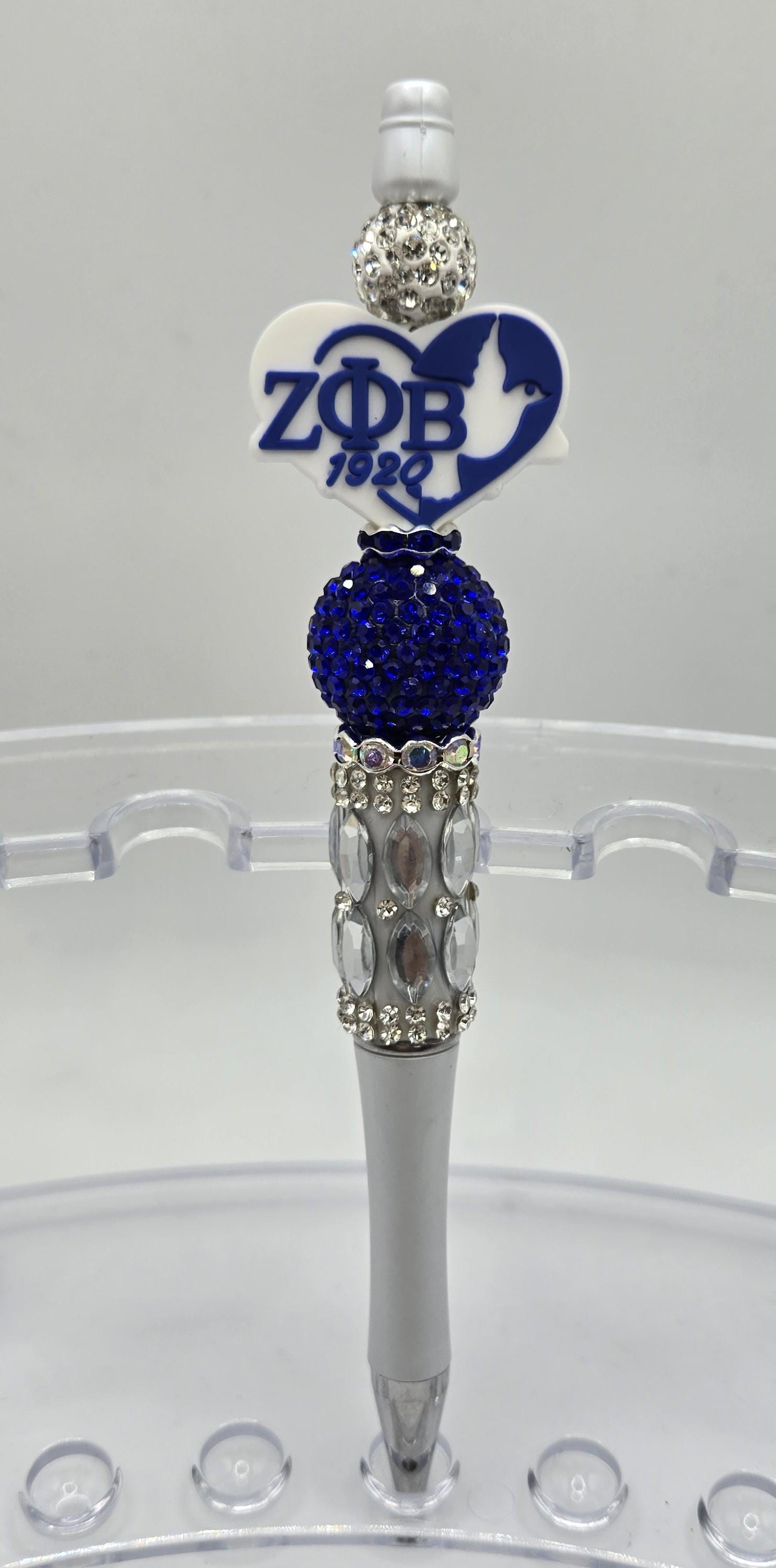 Sorority Pens, Zeta pens, Zeta Phi Beta Sorority Pens, Bling Pens, College Graduation Gift, Mothers Day Gift, Rhinestone Pen, Luxury Pen