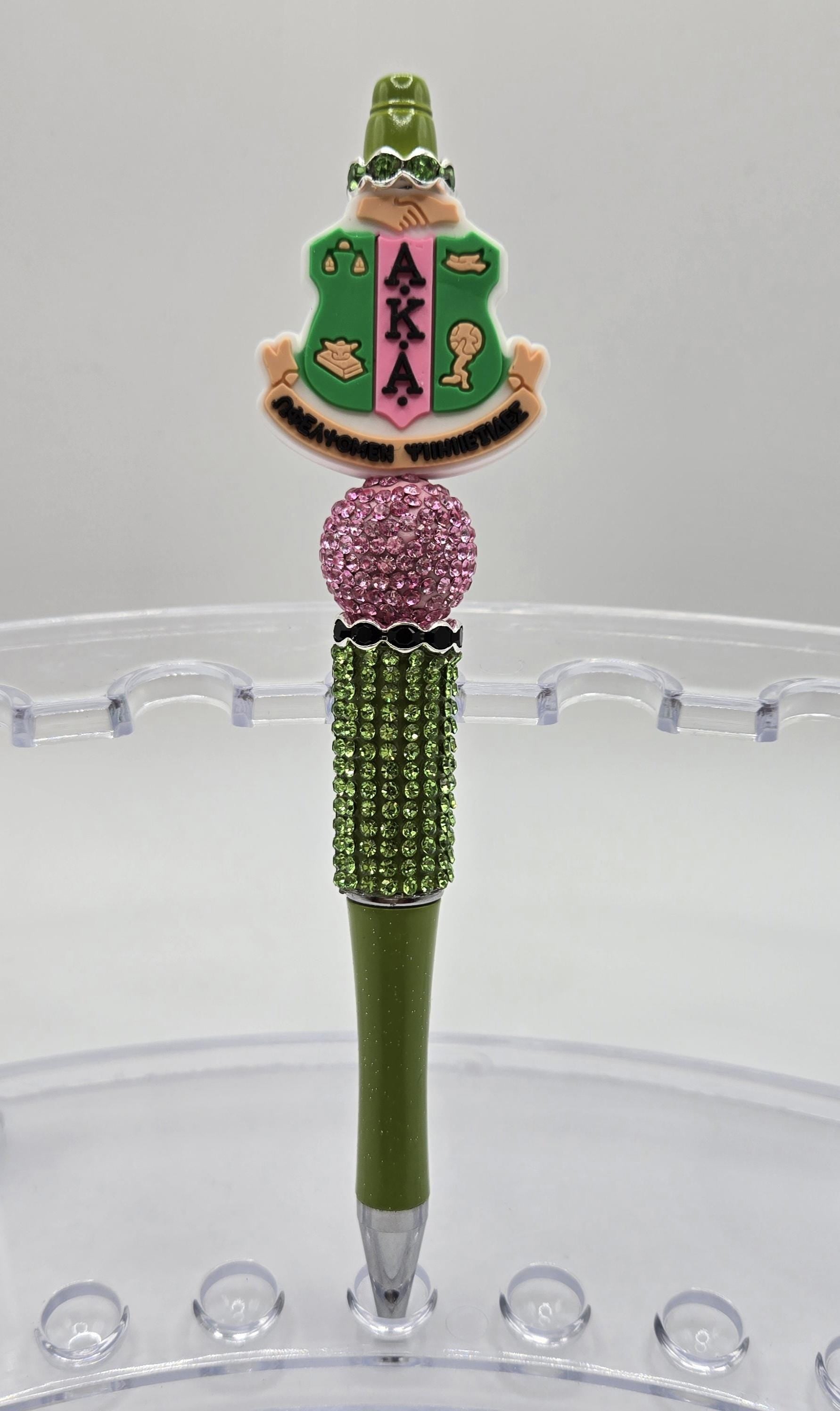 Sorority Pens, AKA pen, Rhinestone Pens, Alpha Kappa Alpha Sorority Pens, Bling Pens, College Graduation Gift, Mothers Day Gift