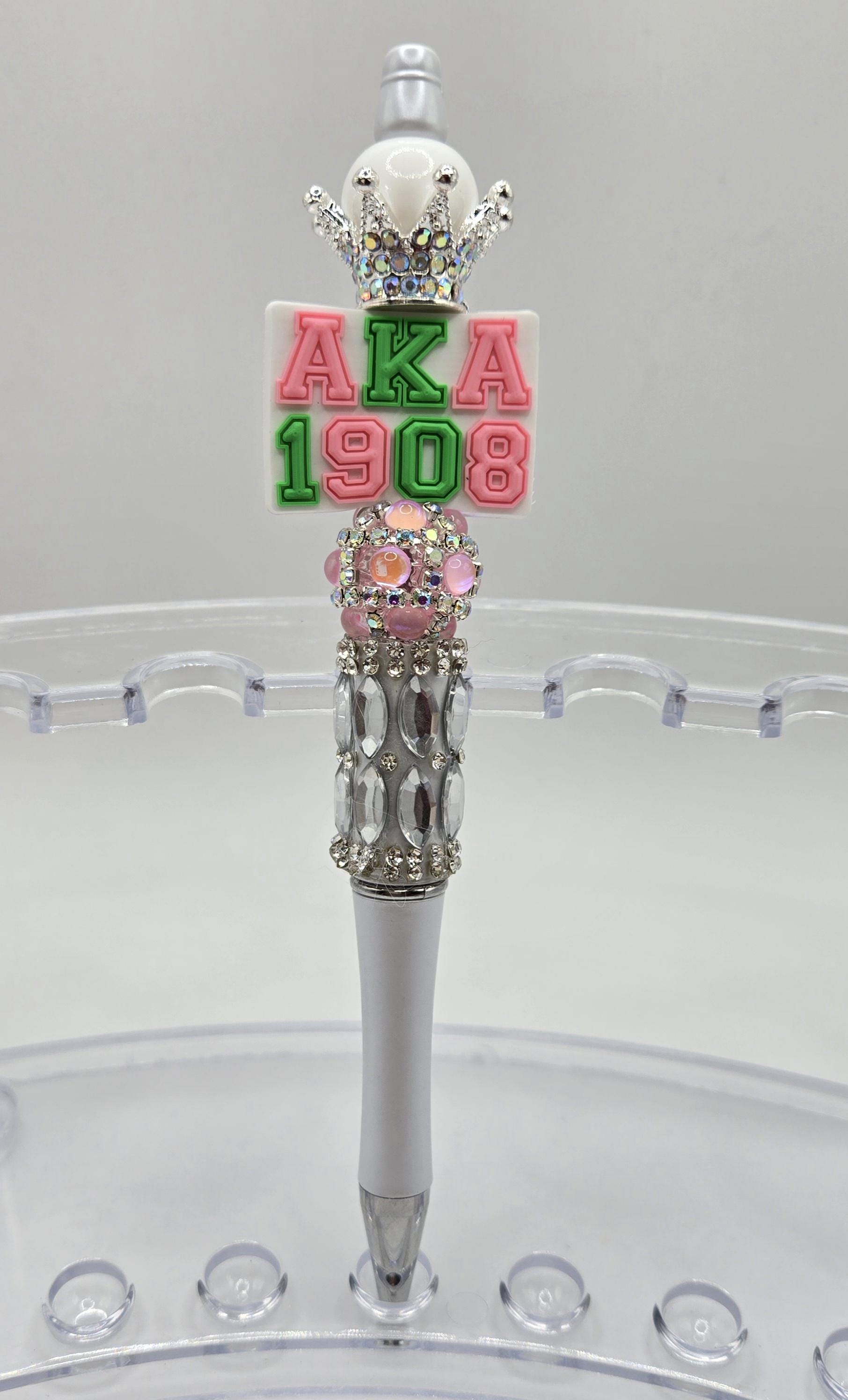 Sorority Pens, AKA pen, Rhinestone Pens, Alpha Kappa Alpha Sorority Pens, Bling Pens, College Graduation Gift, Mothers Day Gift