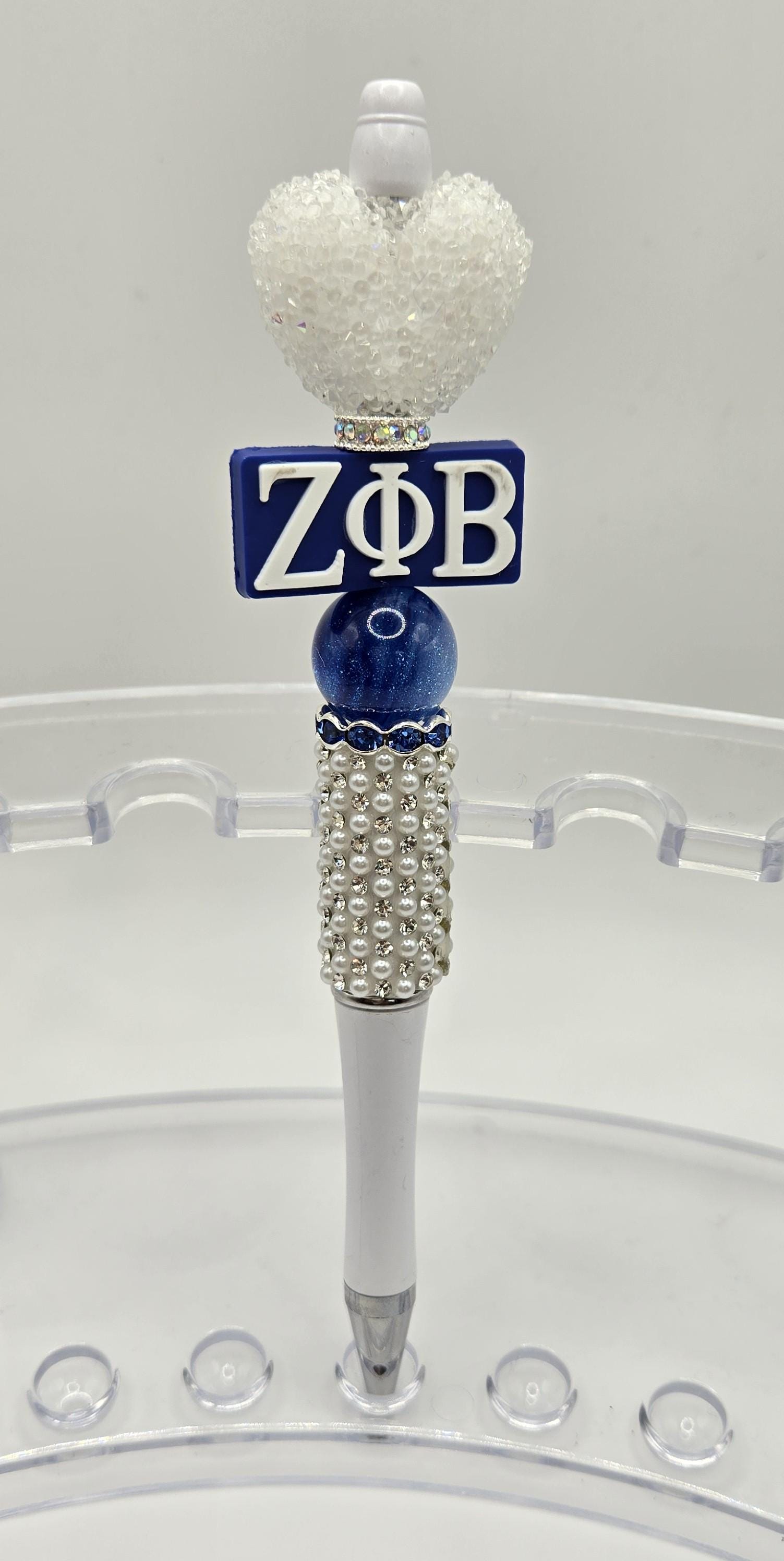 Sorority Pens, Zeta pens, Zeta Phi Beta Sorority Pens, Bling Pens, College Graduation Gift, Mothers Day Gift, Rhinestone Pen, Luxury Pen