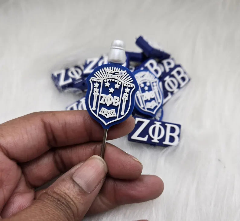 Zeta Phi Beta Focal Bead, Sorority D9 Bead, Food Grade Silicone Bead, Beadable Keychain, Beadable Pen, Gifts for Her