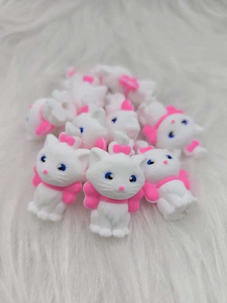 3D Kawaii Catoon Cat Focal Bead