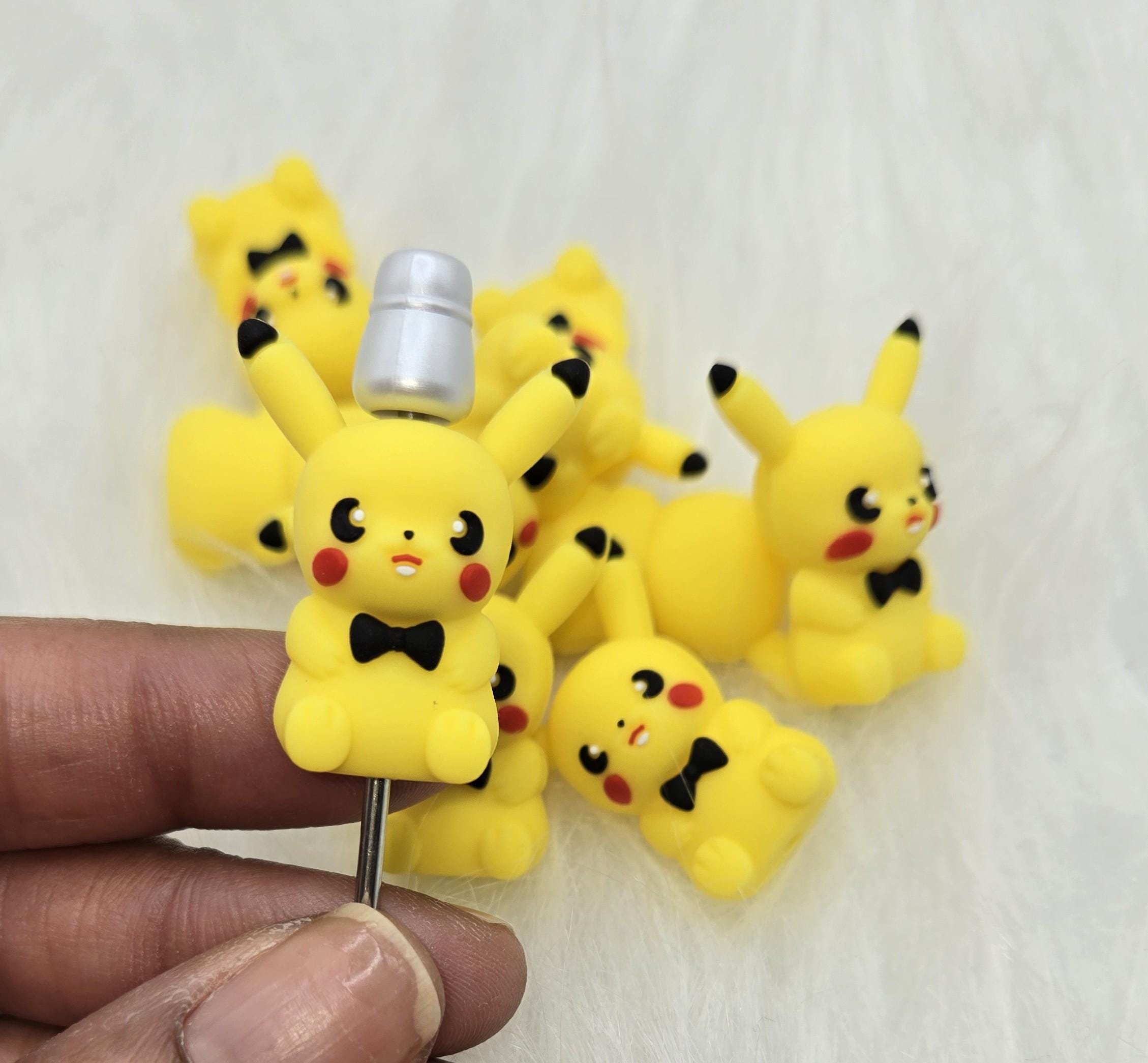 3D Focal Bead, Pocket Monster, Anime Beads, Monster Bead, Yellow Focal Bead, Beads For Pens, Character Bead, Cartoon Bead, Crafting Beads