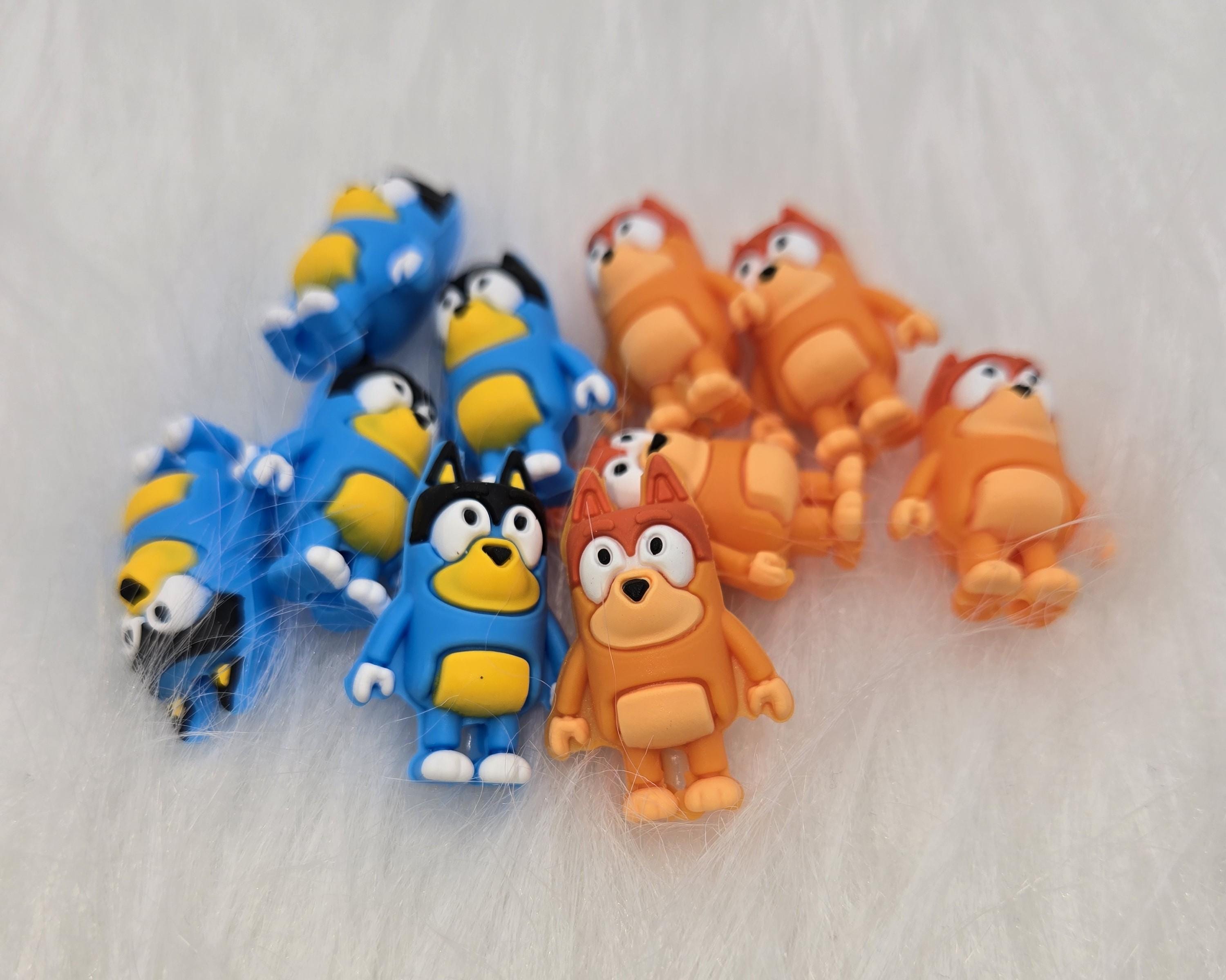 3D Focal Beads, Blue Dog Sister Focal Bead, Orange Dog Sister Focal Bead, Dog Focal Beads, Beads for Pens, Character Bead, Cartoon Beads