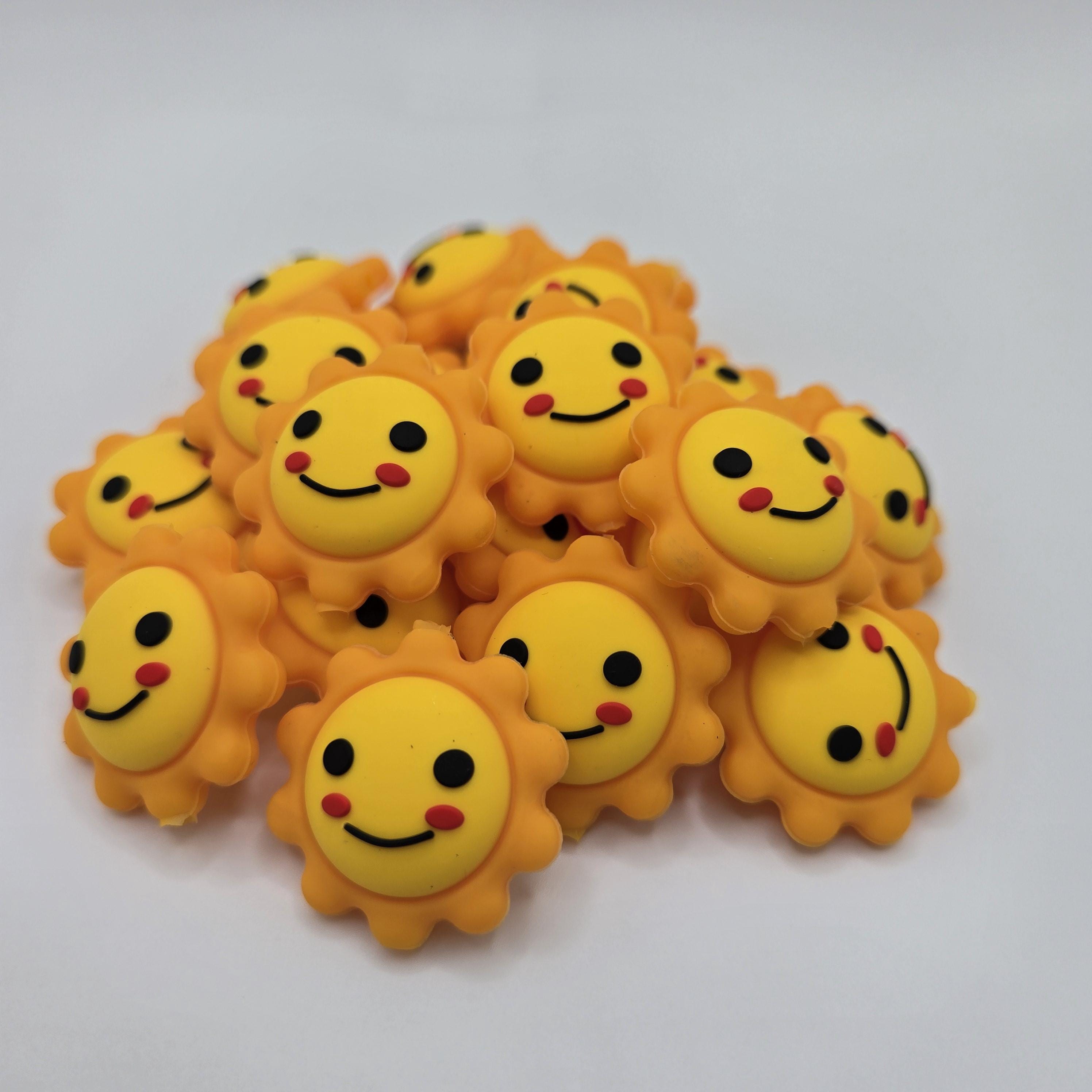 3D Focal Bead, Sun Focal Bead, 3D Sun Focal Bead, Beadable Pen Supplies, Sunshine Bead, Sun Bead, Beads for Pens, Smiling Sun Focal Bead